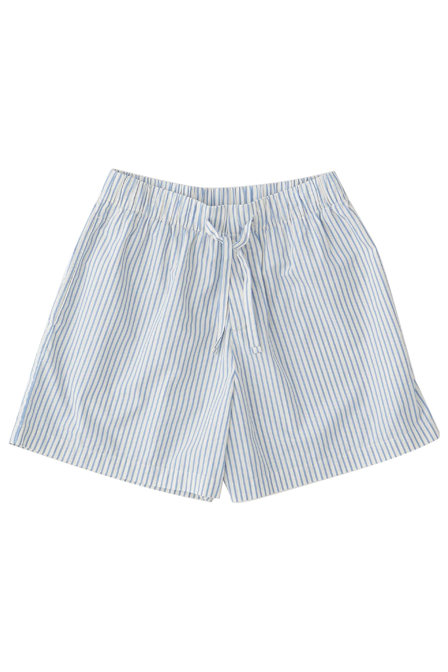 UNISEX POPLIN, PYJAMAS SHORTS PLACID BLUE STRIPES 3
