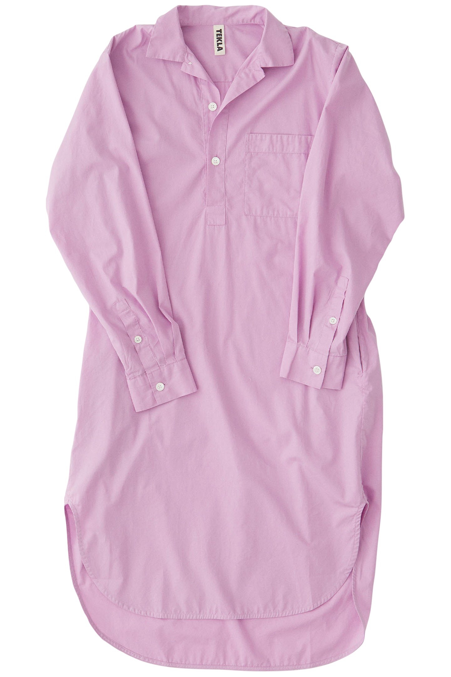 UNISEX POPLIN, NIGHT SHIRT PURPLE PINK 3