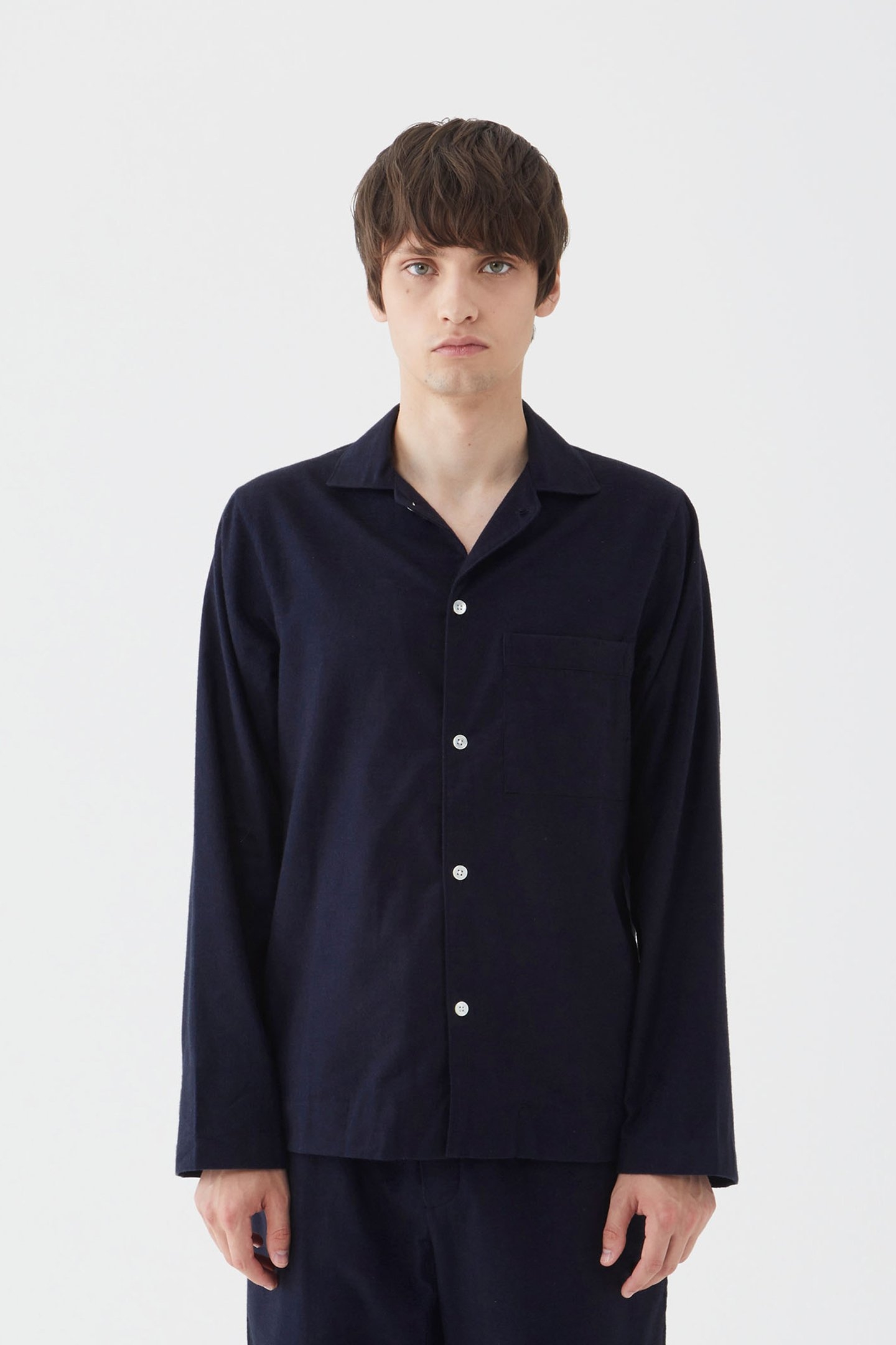 UNISEX FLANNEL, PYJAMAS SHIRT MIDNIGHT BLUE 1