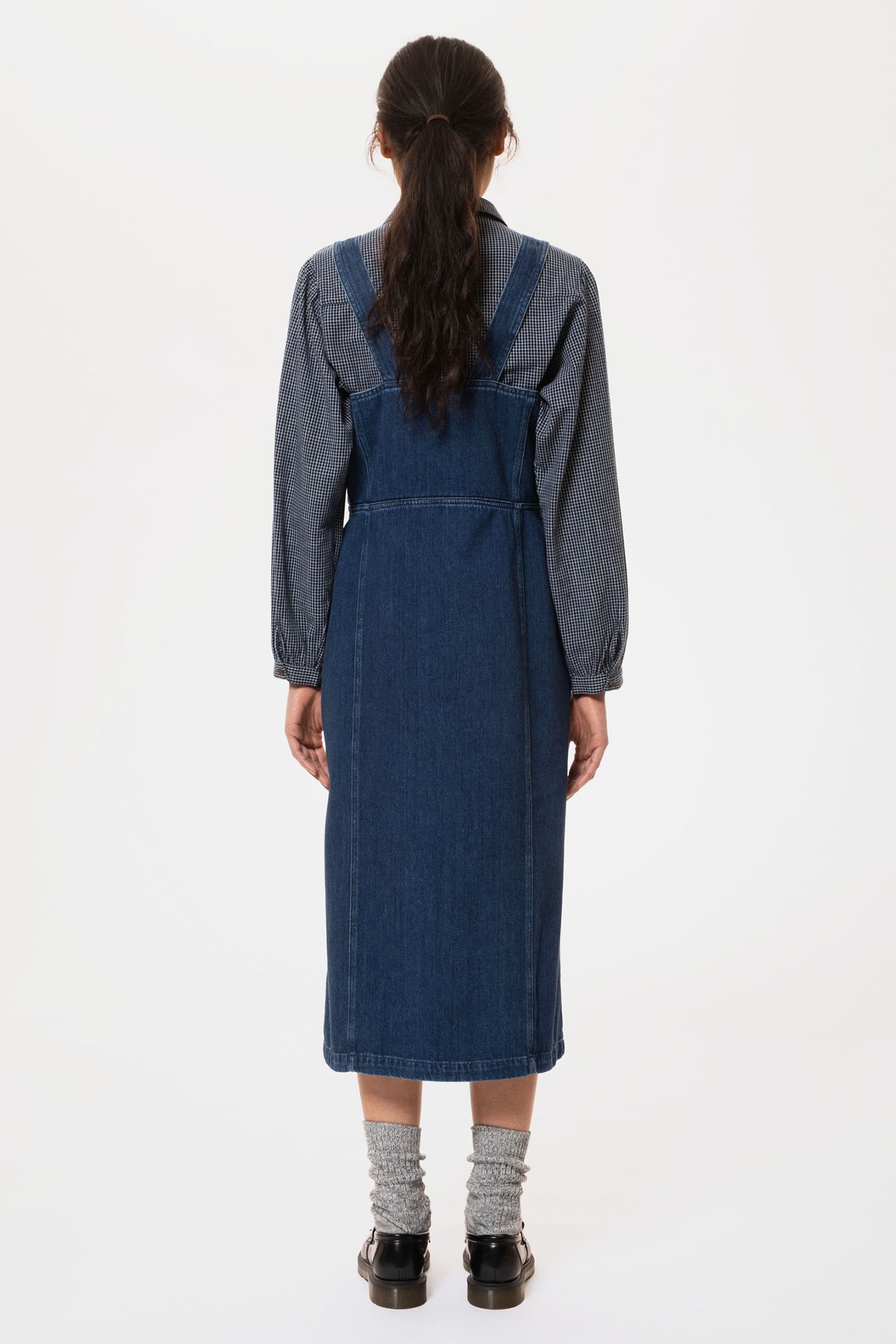 MONA DENIM DRESS WASHED OUT DENIM 2