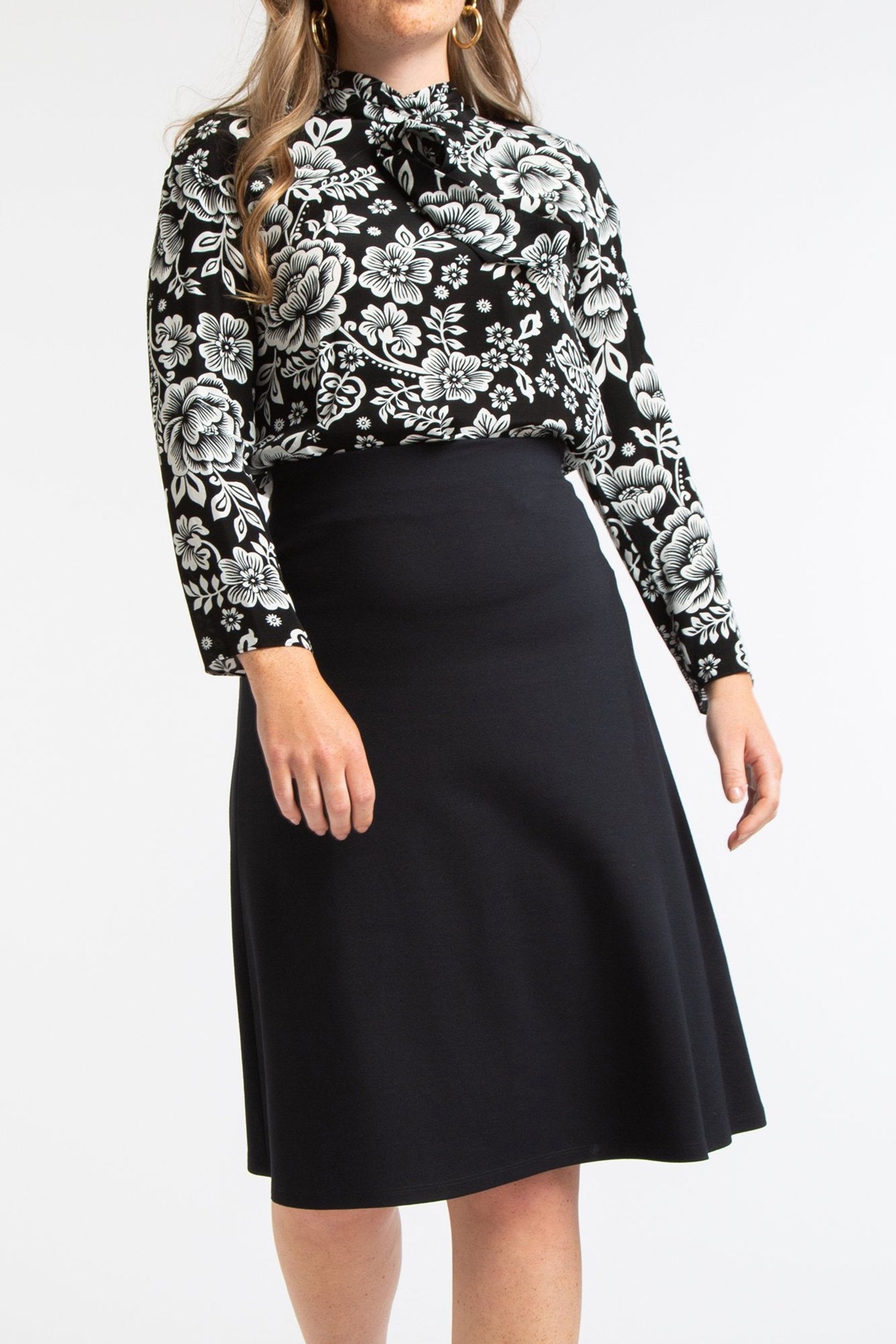 TOP LONG SLEEVE BOW BLACK 1