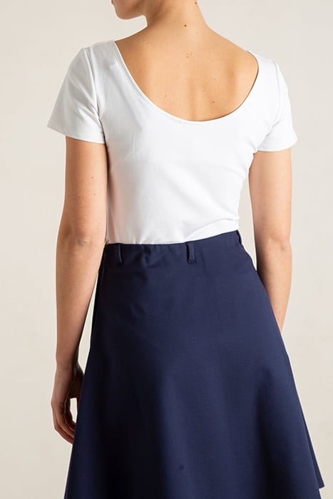 SKIRT SIMPLE FLARED MARITIME BLUE 3