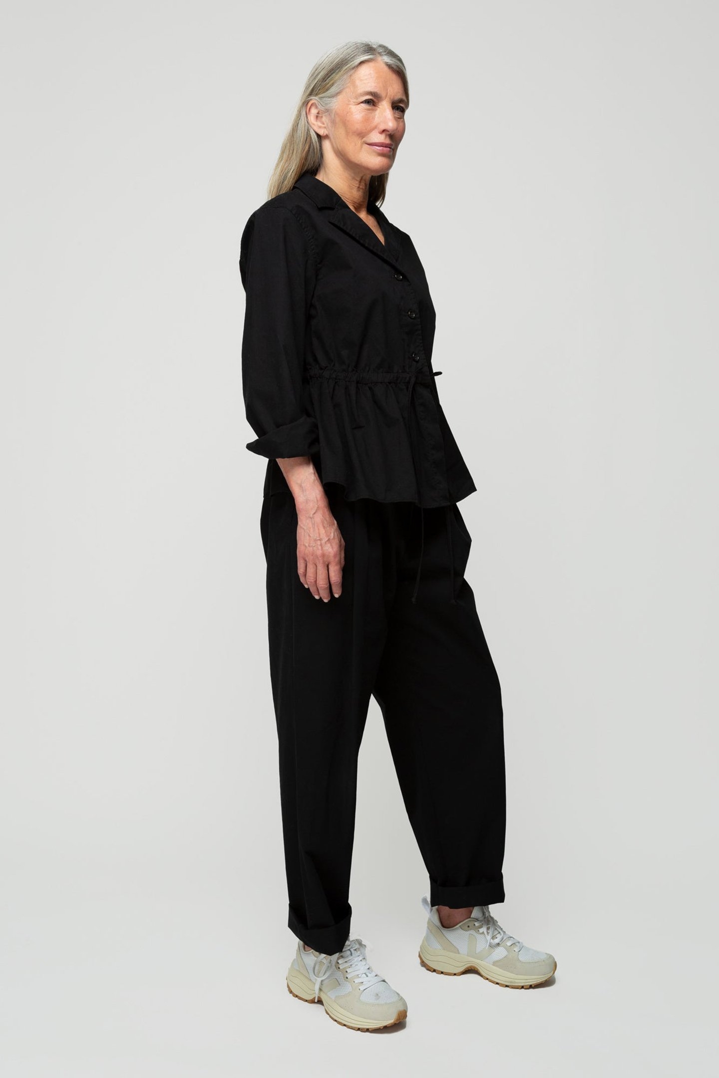 PANTS SATIN COTTON CHINO BLACK 4