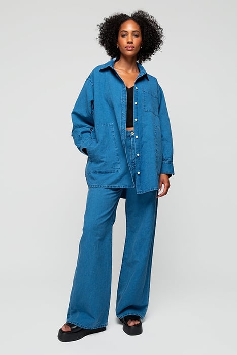 POCKET PANTS WASHED LINNEN BLUE 4