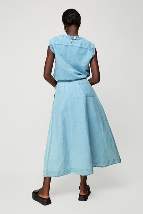 DENIM WRAP SKIRT ULTRA LIGHT 2