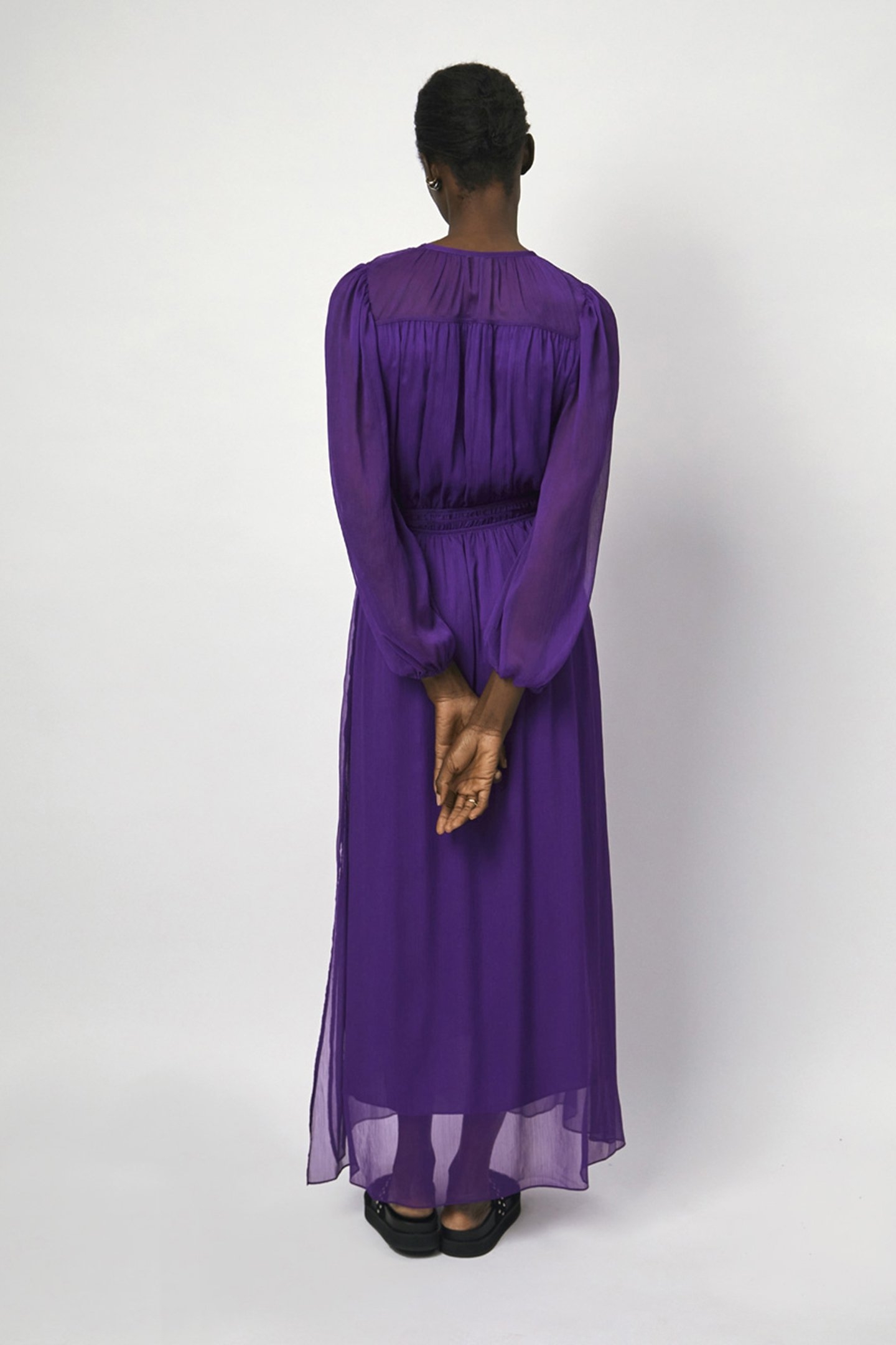 ABSOLUTE PLEATED BOHO DRESS MYSTIQUE VIOLET 2