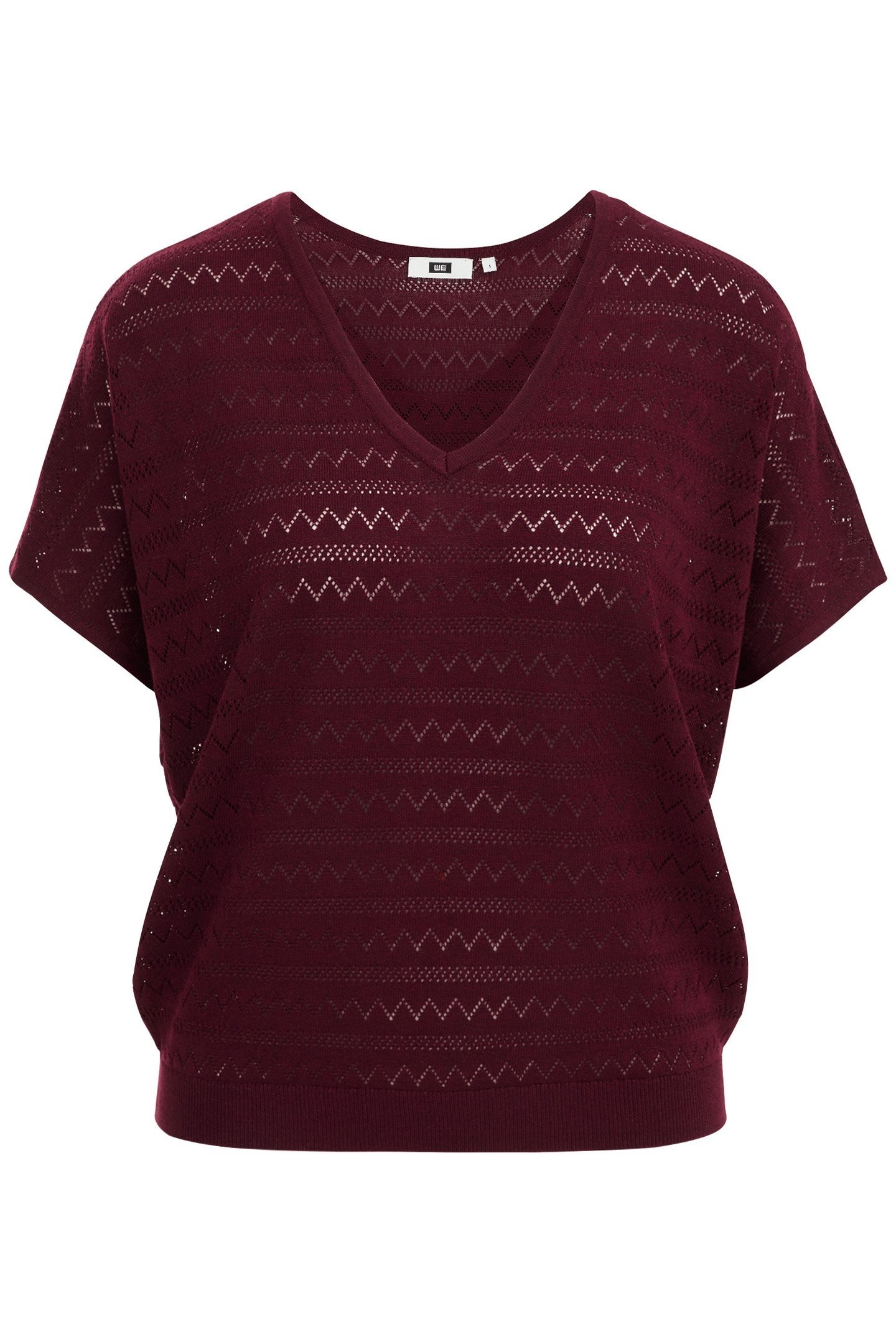 KNITTED PULLOVER BURGUNDY RED 4