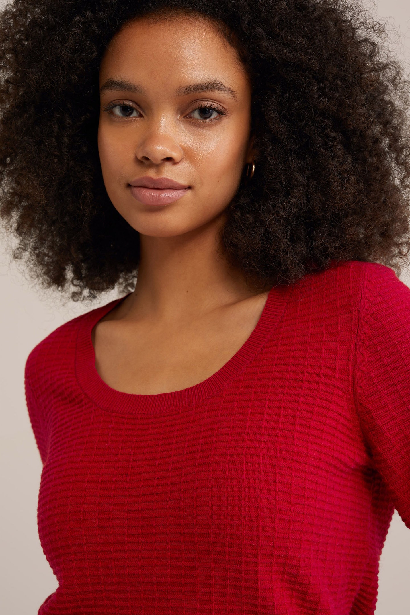 KNITTED PULLOVER BRIGHT RED 5