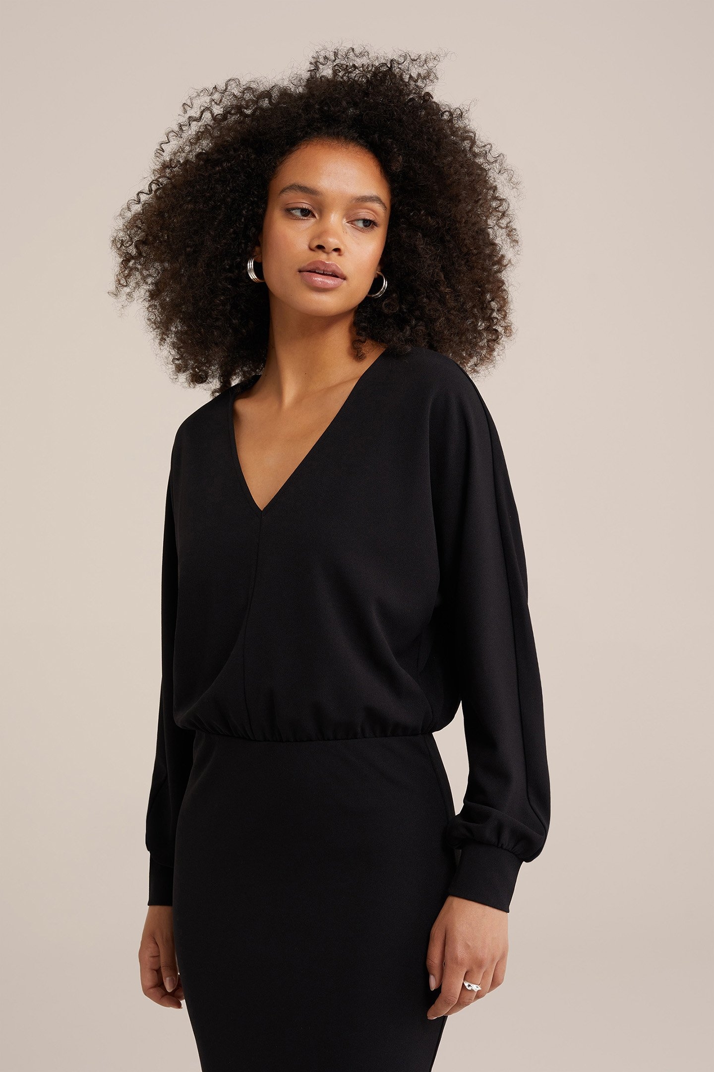 DRESS MID LENGTH BLACK 4