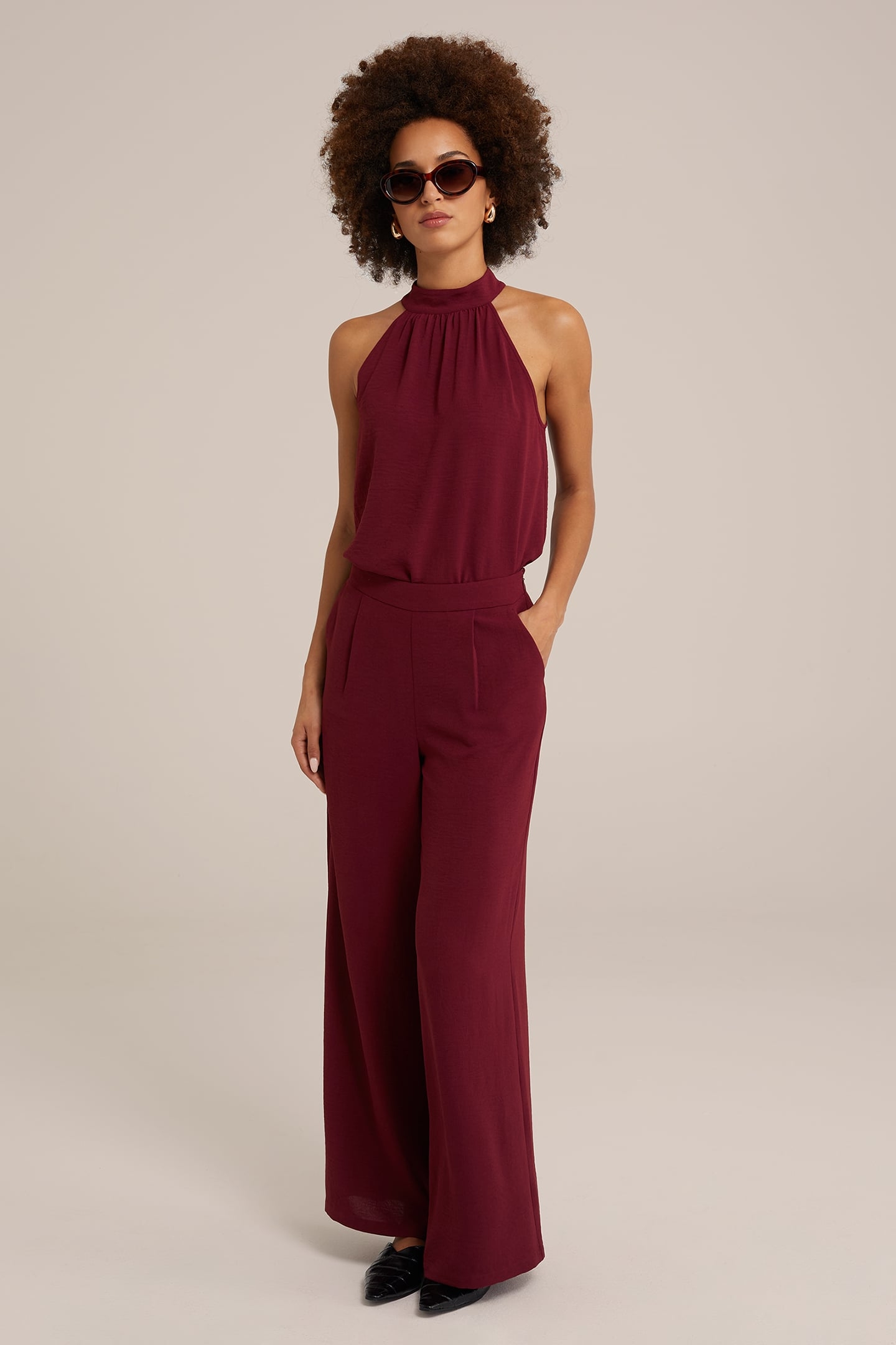 TROUSER BURGUNDY RED 3