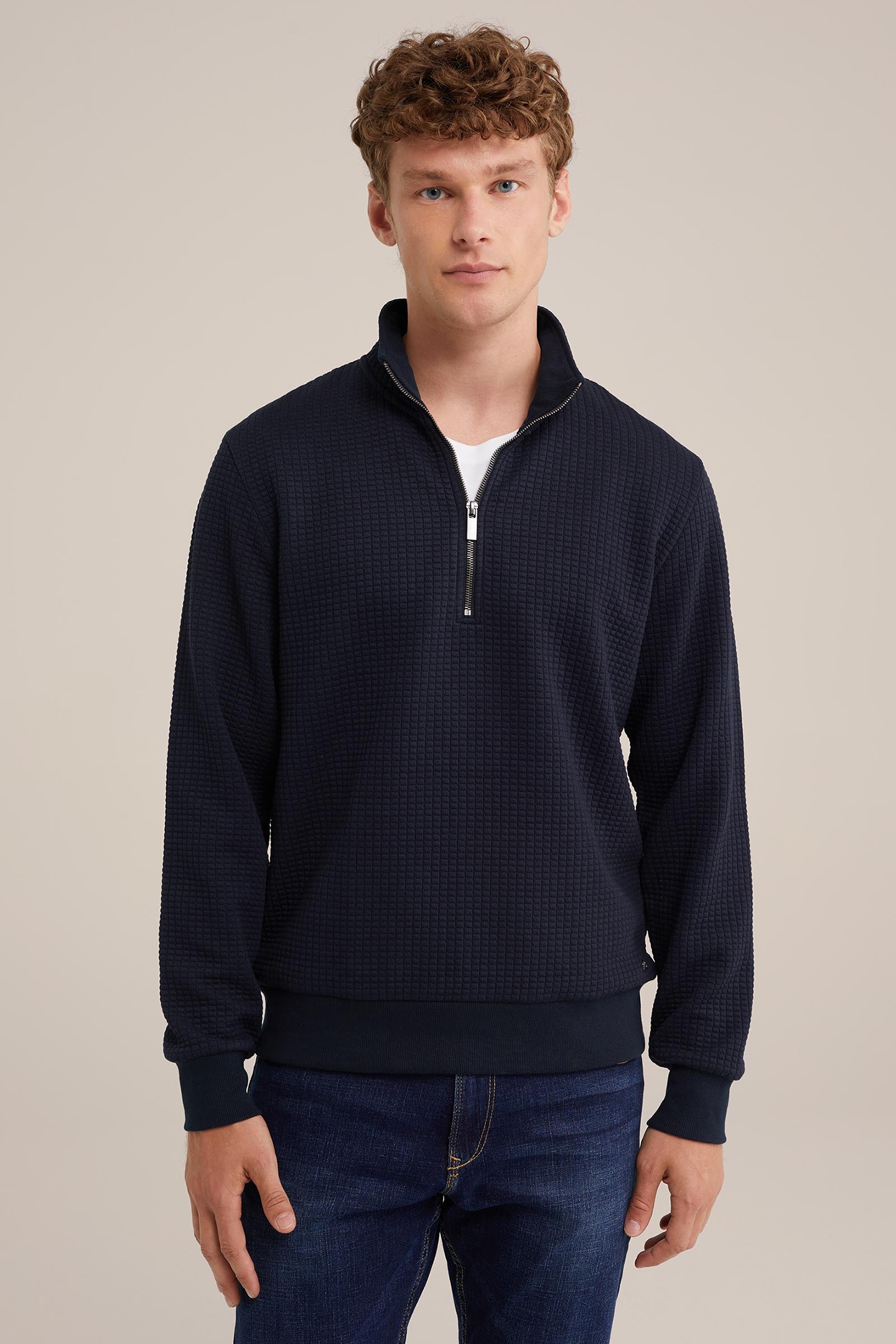 HALFWAY ZIPPER DARK BLUE 1