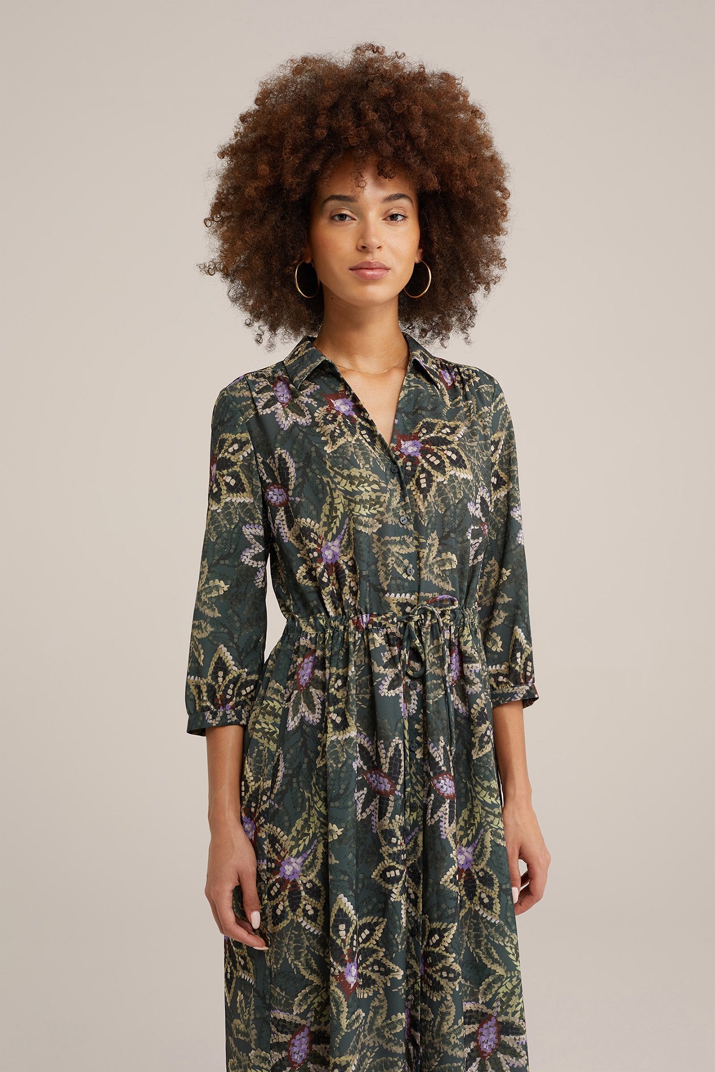 DRESS MID LENGTH DARK GREEN 4