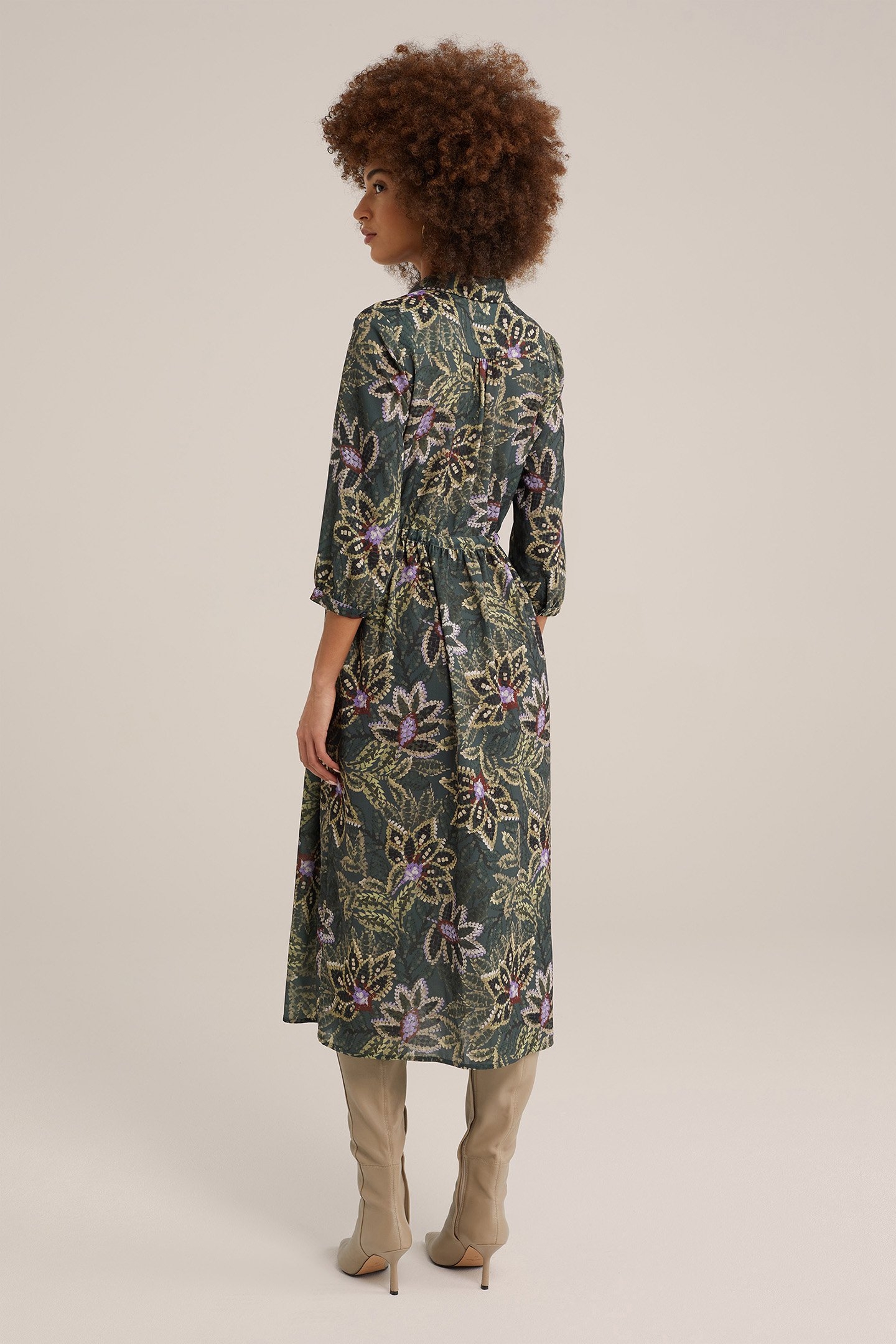 DRESS MID LENGTH DARK GREEN 2