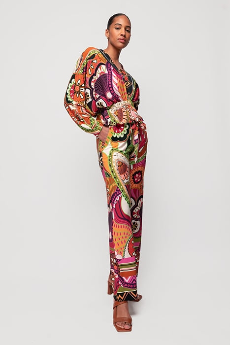 TOP PRINTED FUN BATSLEEVE LIMELIGHT/BROWN/VIOLET 4