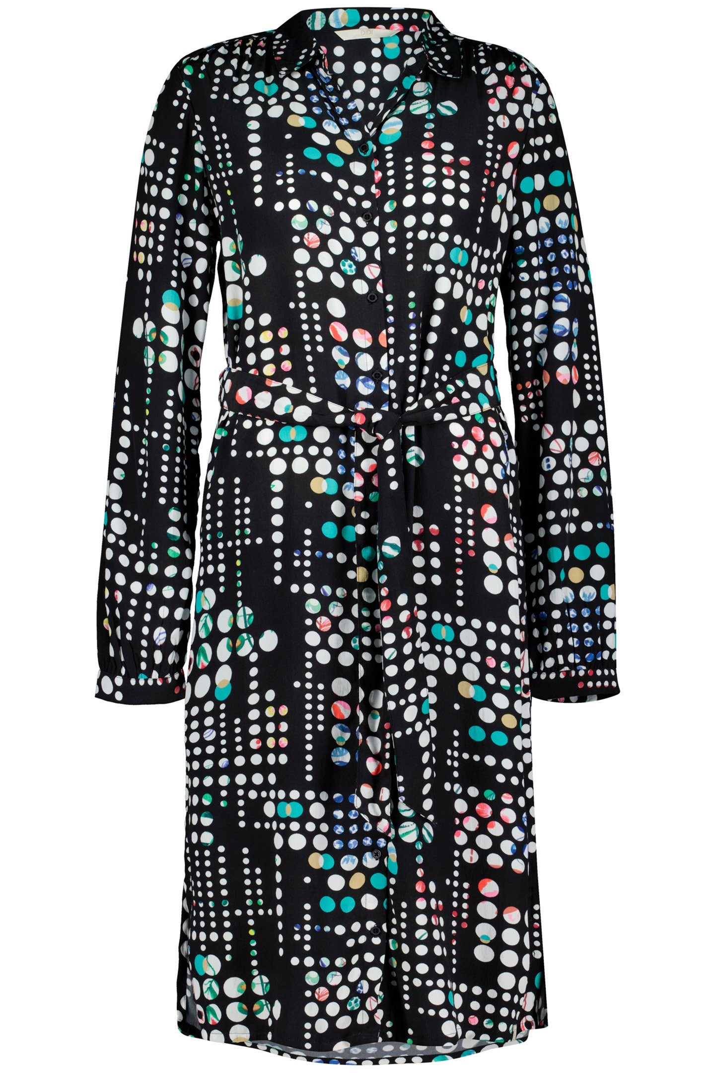 LONGER TUNIC PRECIOUS, 3/4 SLEEVE BLACK WITH SECRET DOT PRIN 4