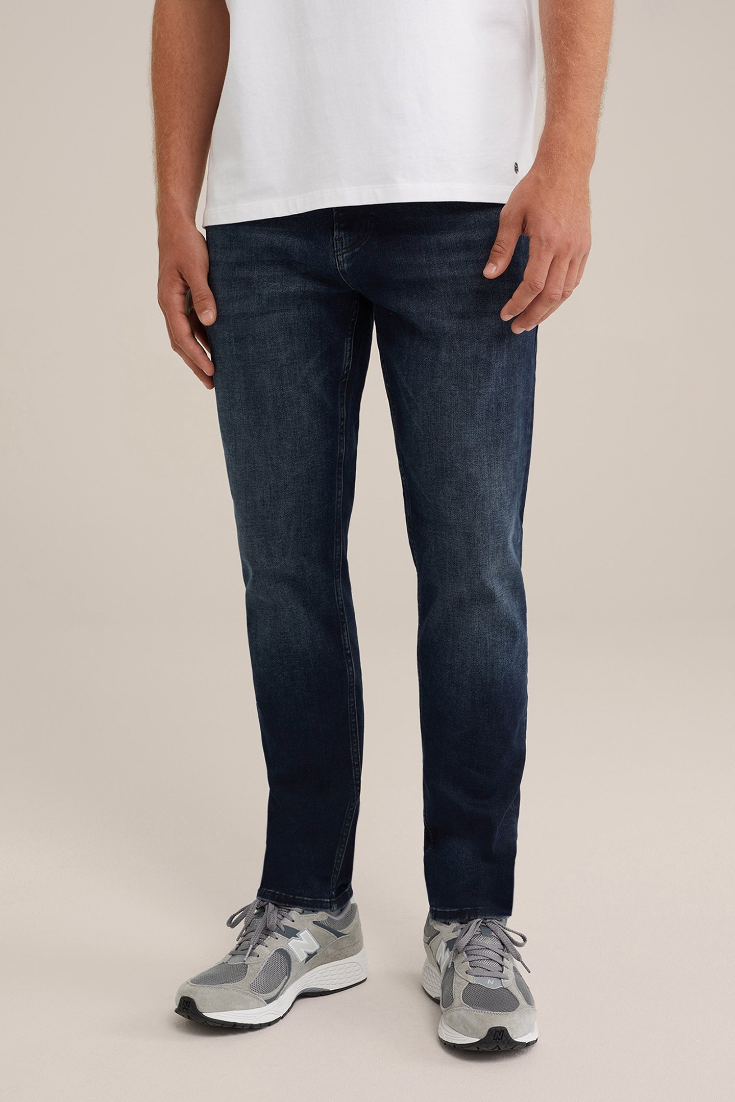 5-POCKET MID WAIST DARK BLUE 1