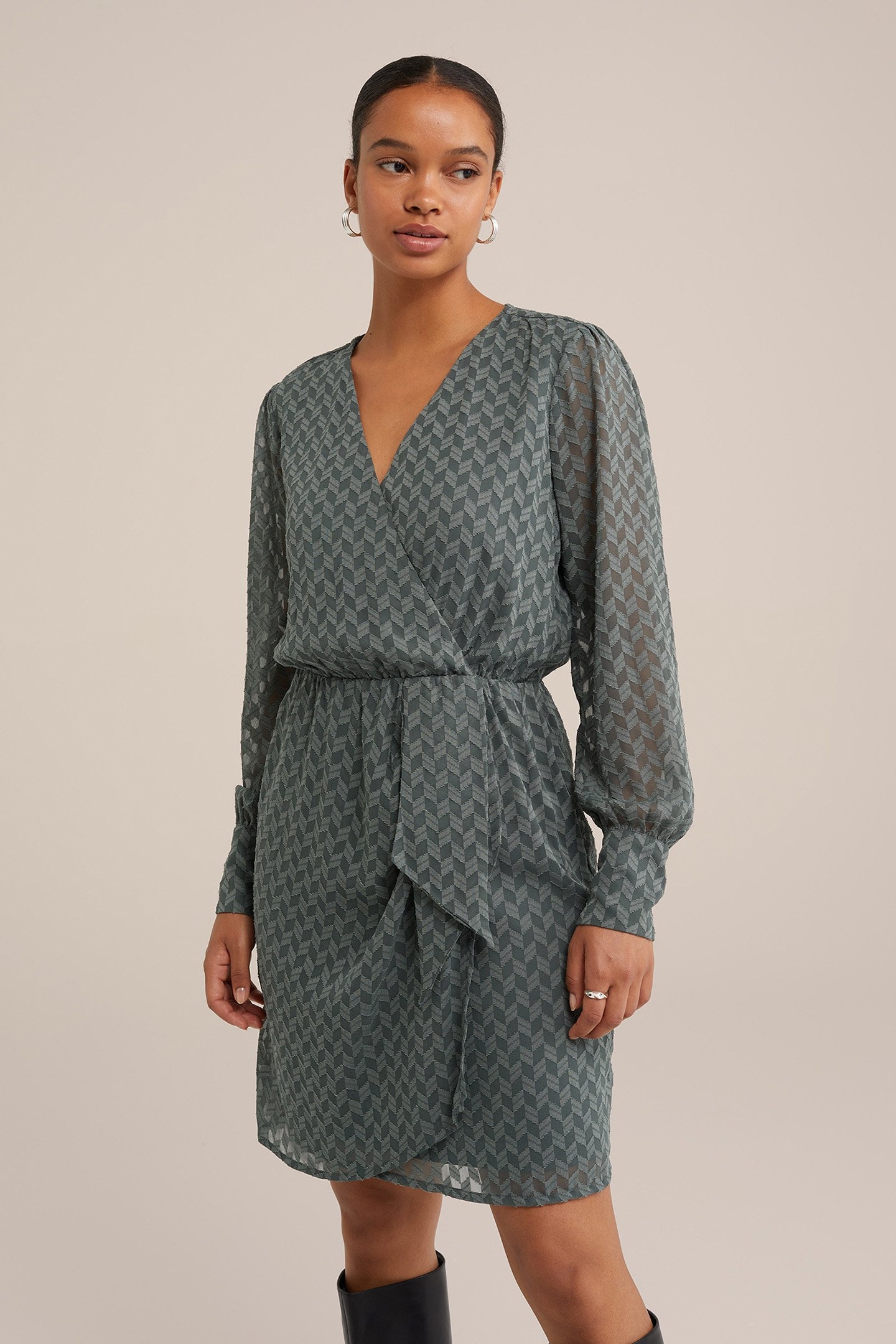 DRESS SHORT GREYISH GREEN 1