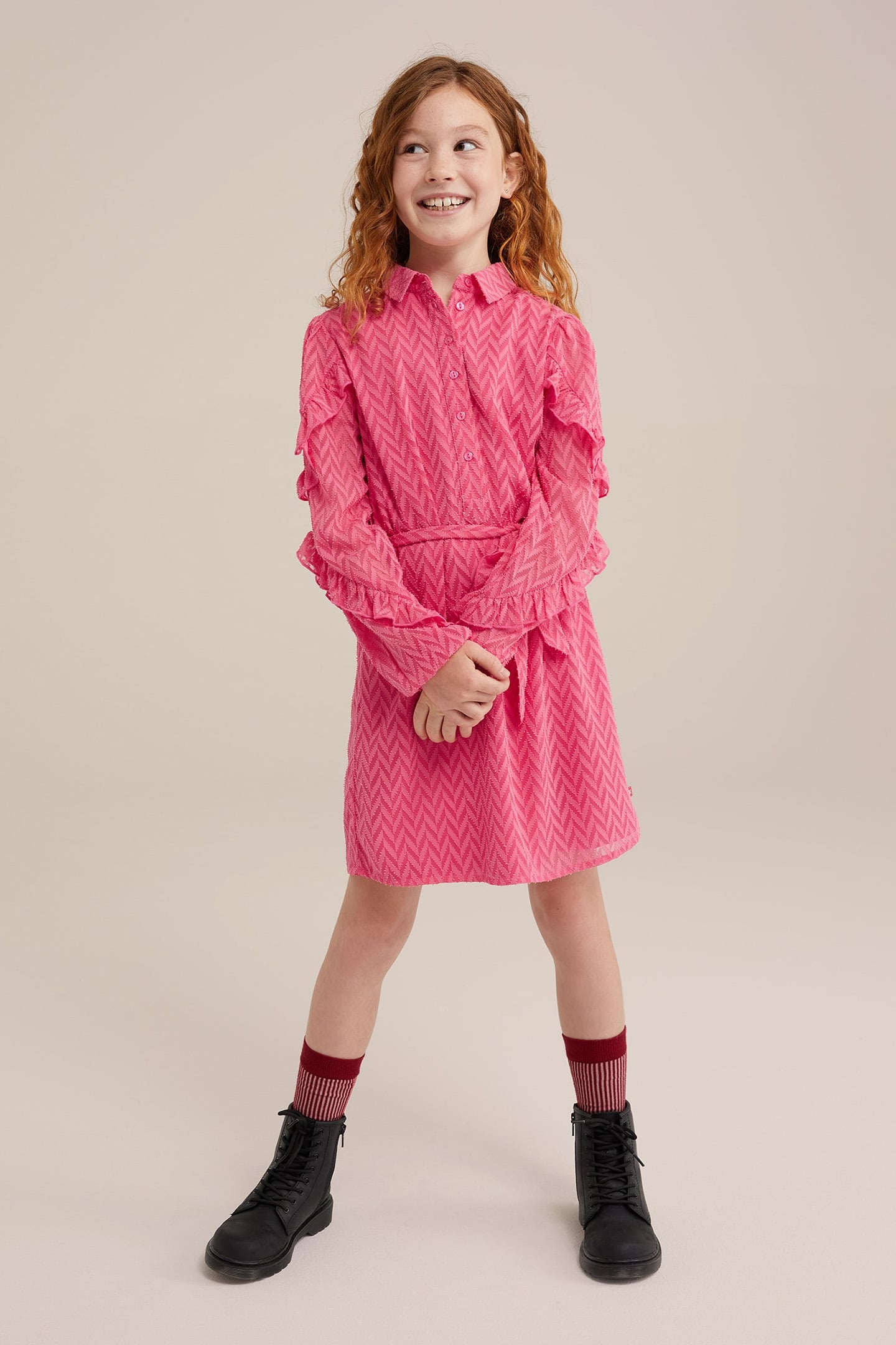 DRESS MID LENGTH PINK 2