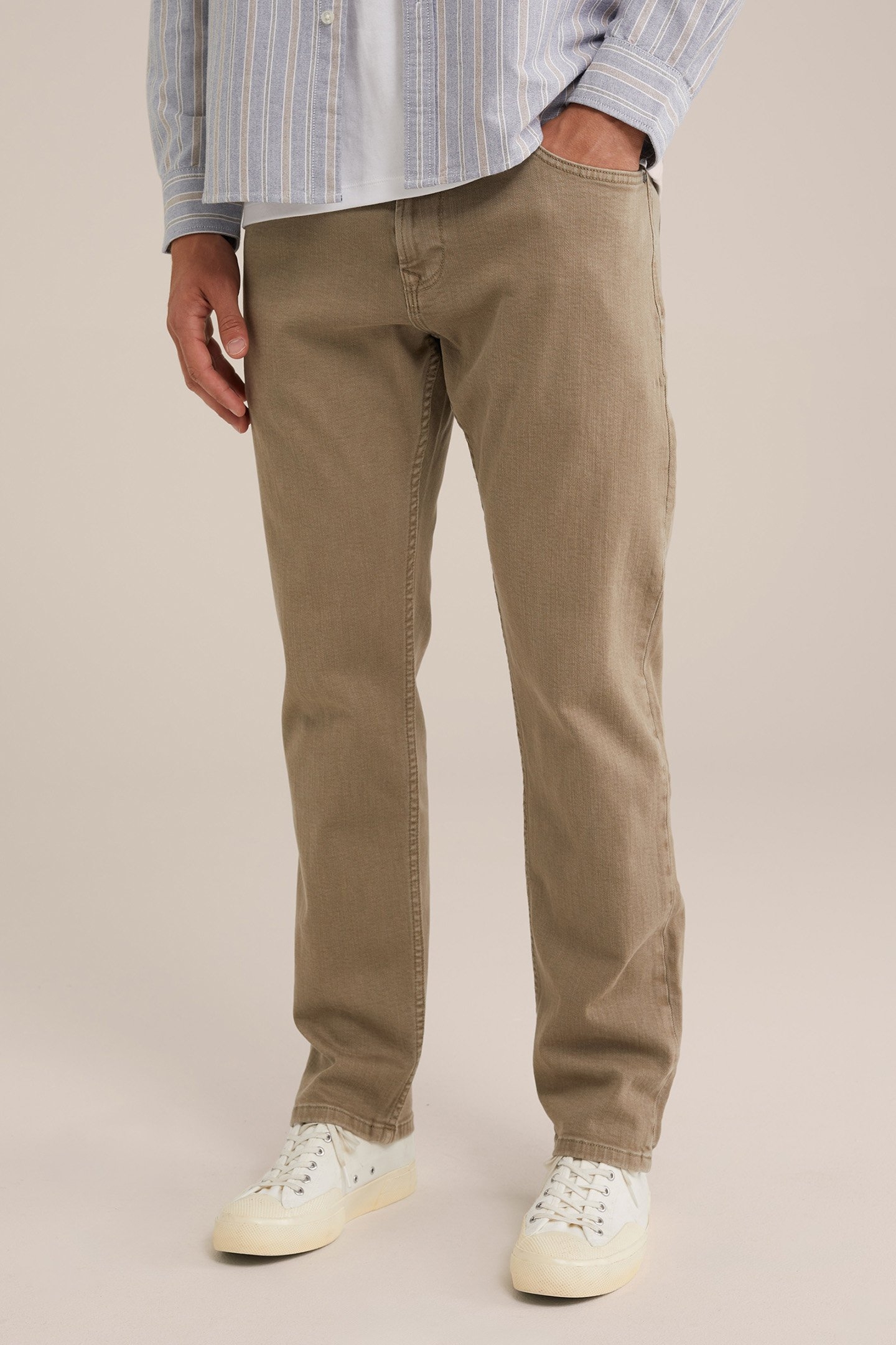 5-POCKET MID WAIST GREYISH GREEN 1