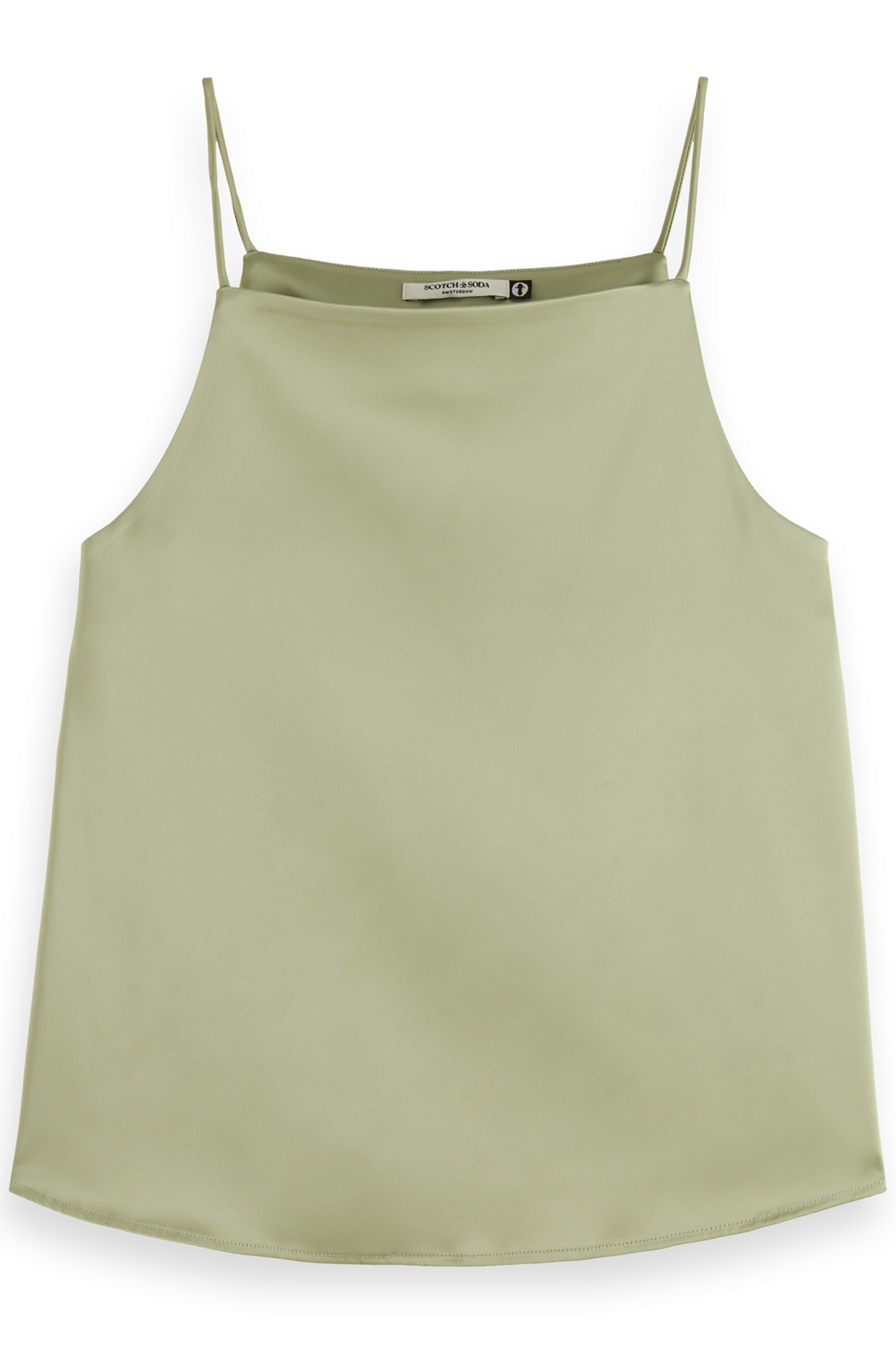 SATIN TANK TOP WASHED SAGE 1