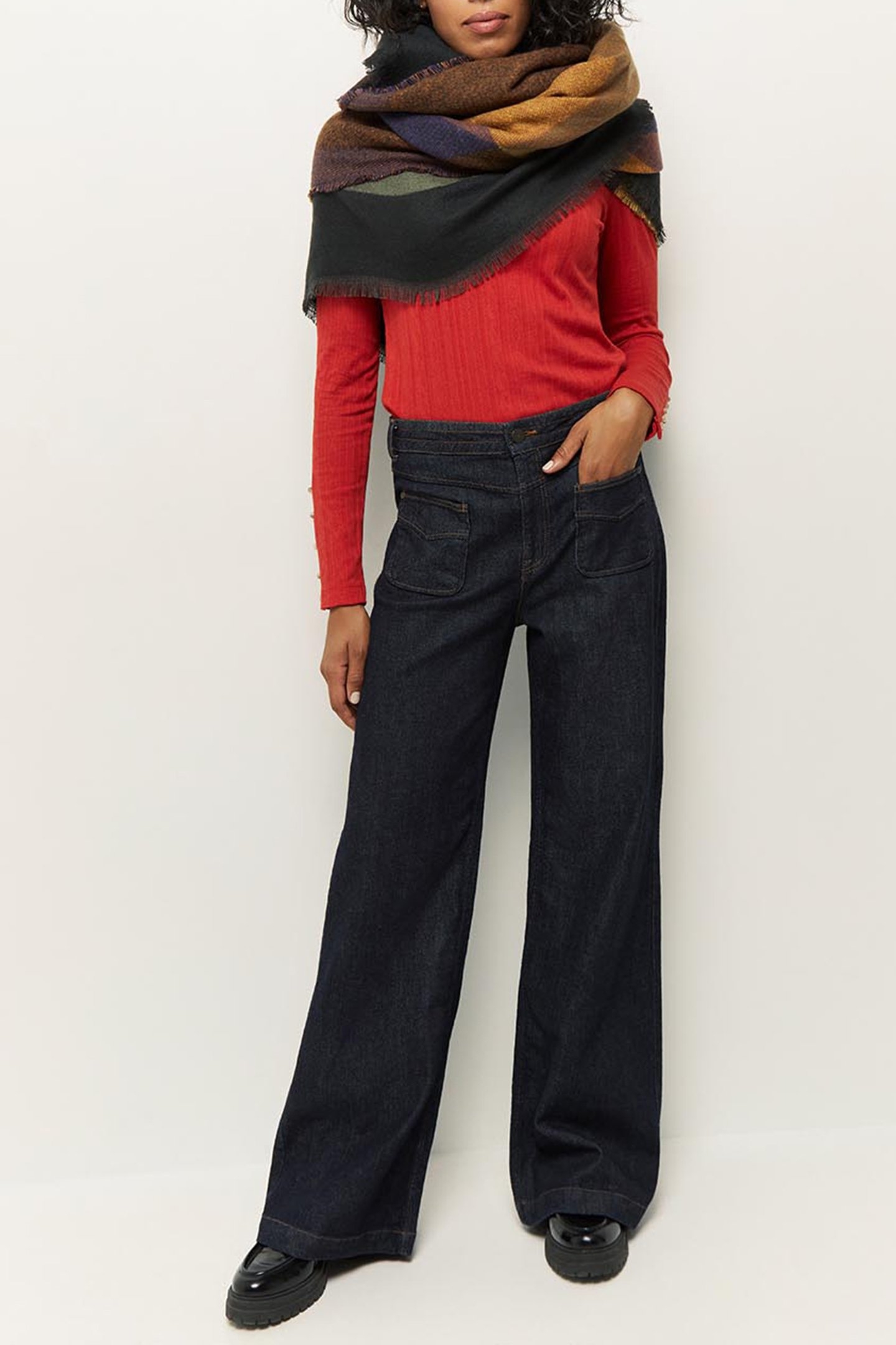 MALORY _ RED POINTELLE MESH T-SHIRT HOLLY BERRY 5