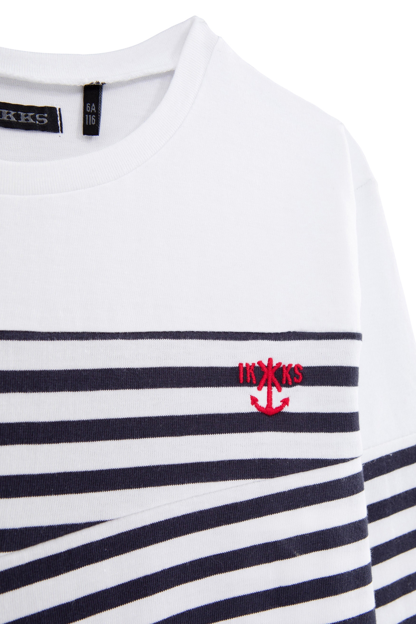 BOYS’ NAVY ORGANIC COTTON T-SHIRT, CUT-OUTS AND EMBROIDERY 4