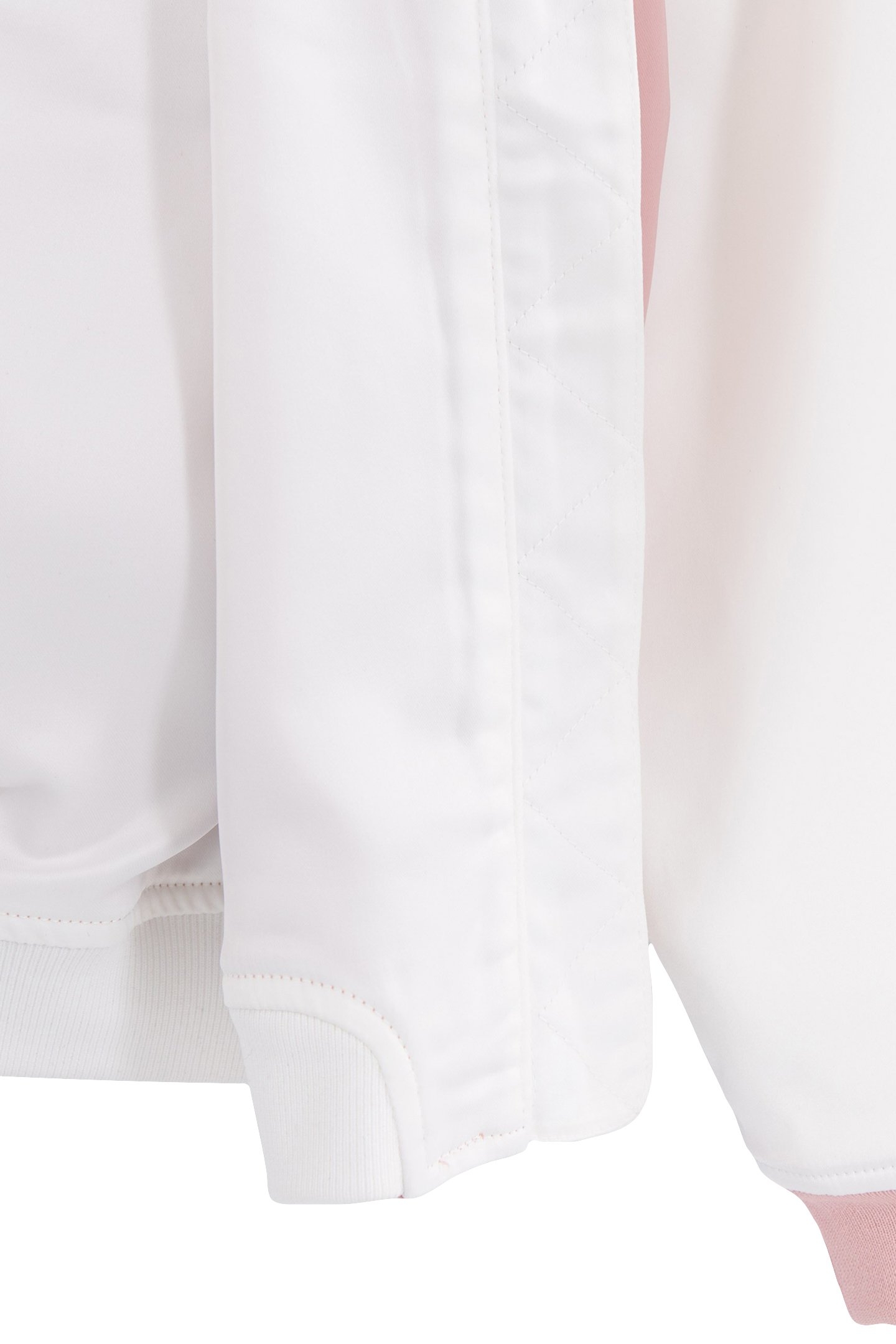 GIRLS’ PINK/WHITE VARSITY JACKET, BADGES AND EMBROIDERY 5