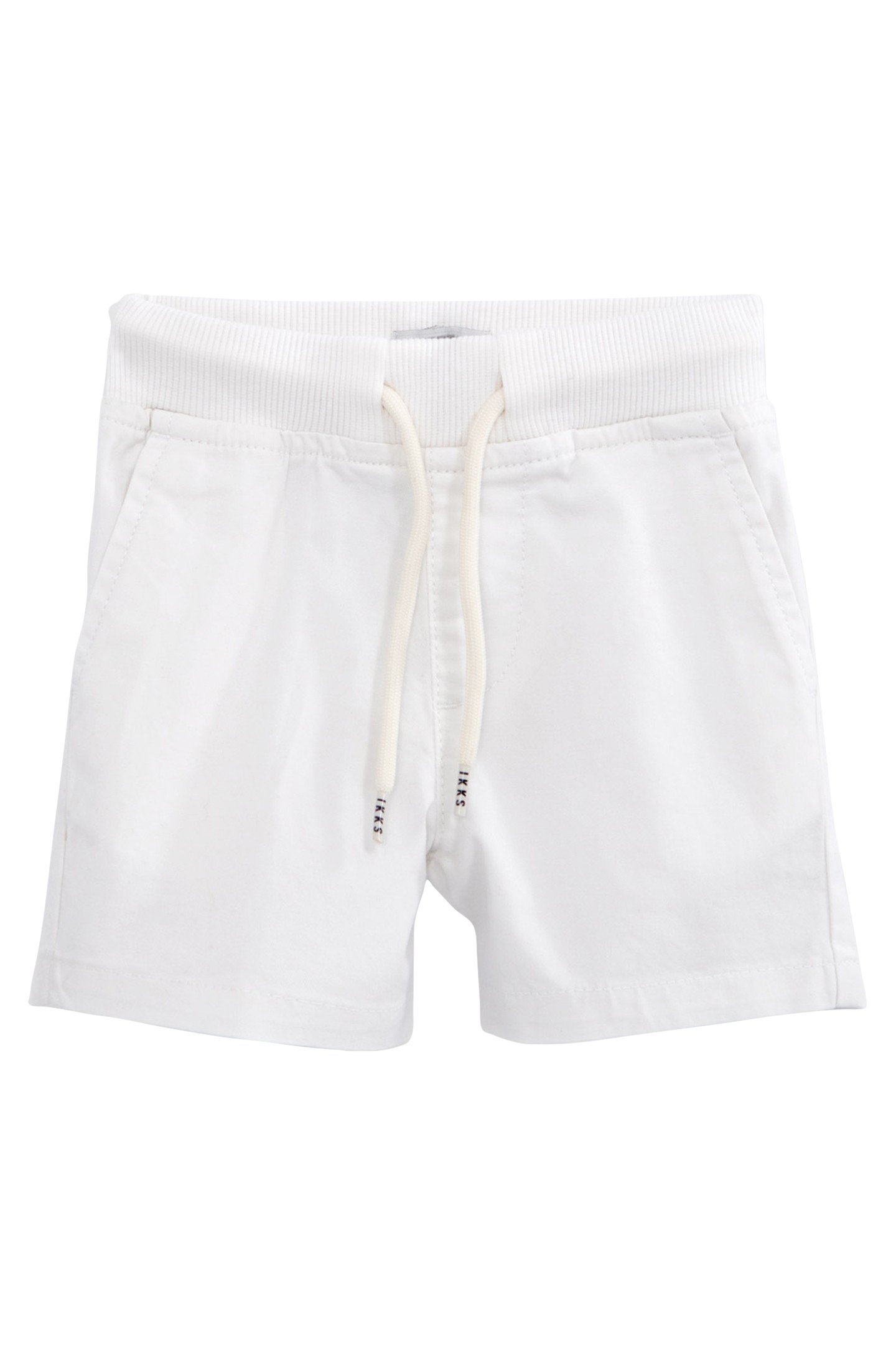 BABY BOY OFF-WHITE ELASTICATED WAIST BERMUDA SHORTS 1
