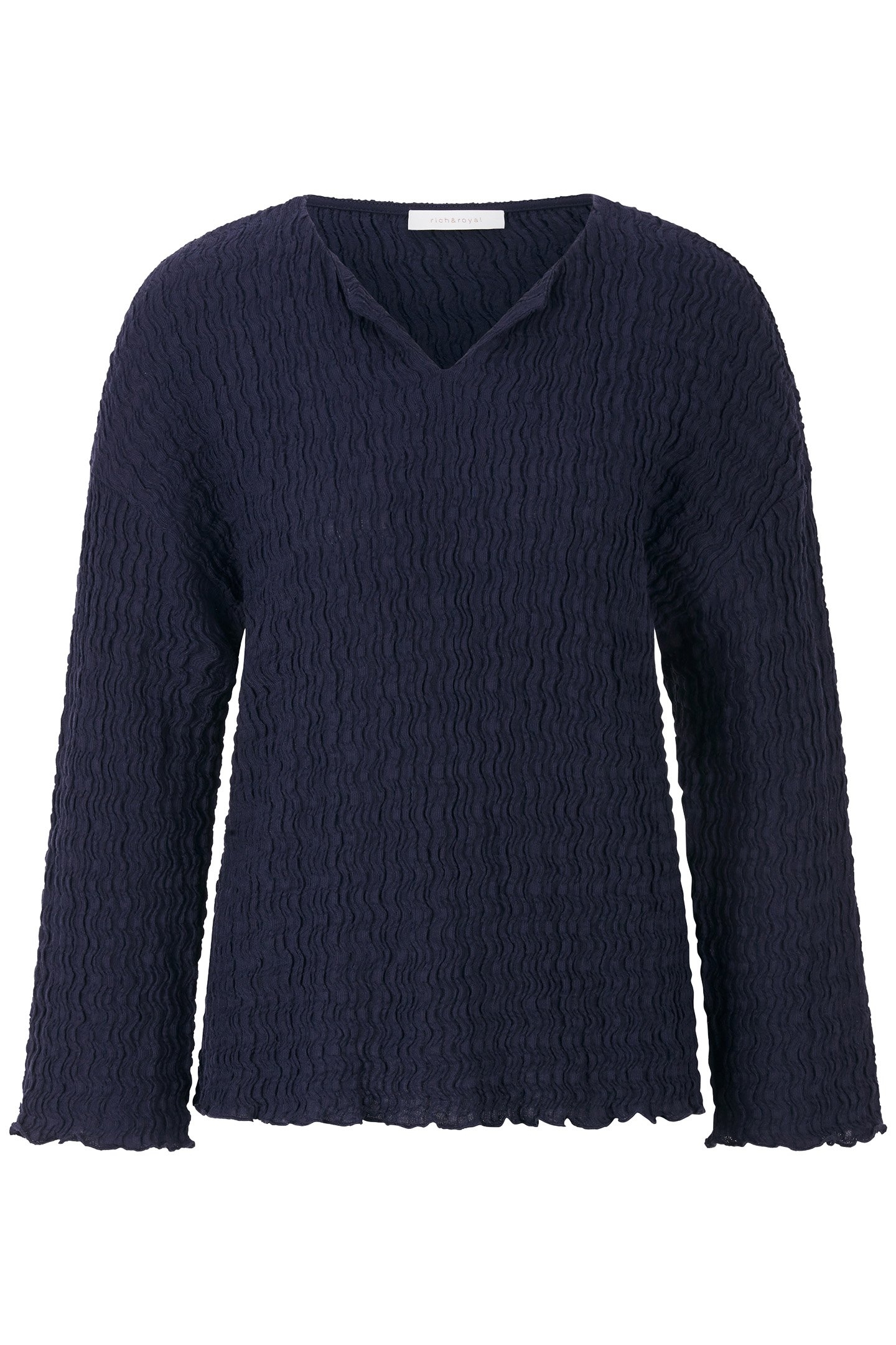 CRINKLED LONGSLEEVE MIDNIGHT BLUE 4