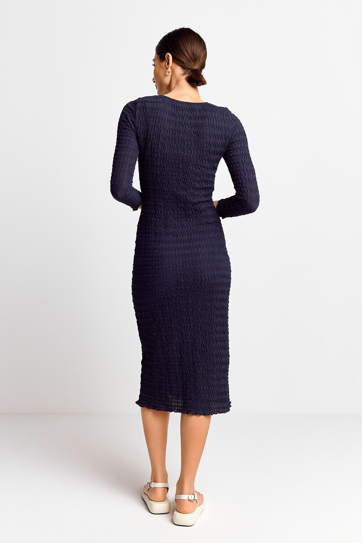 CRINKLED DRESS MIDNIGHT BLUE 2