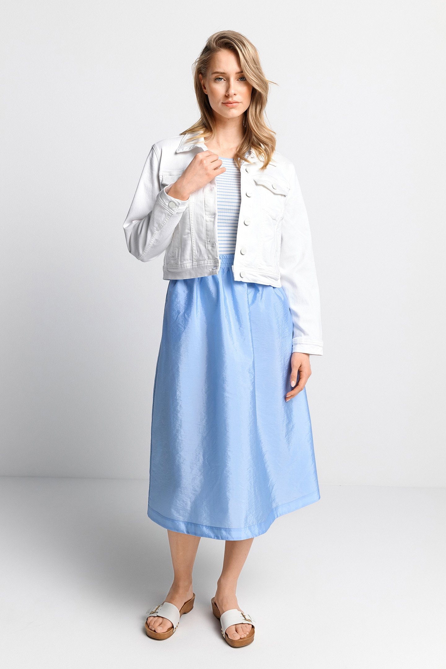 COLOURED DENIM JACKET WHITE 2