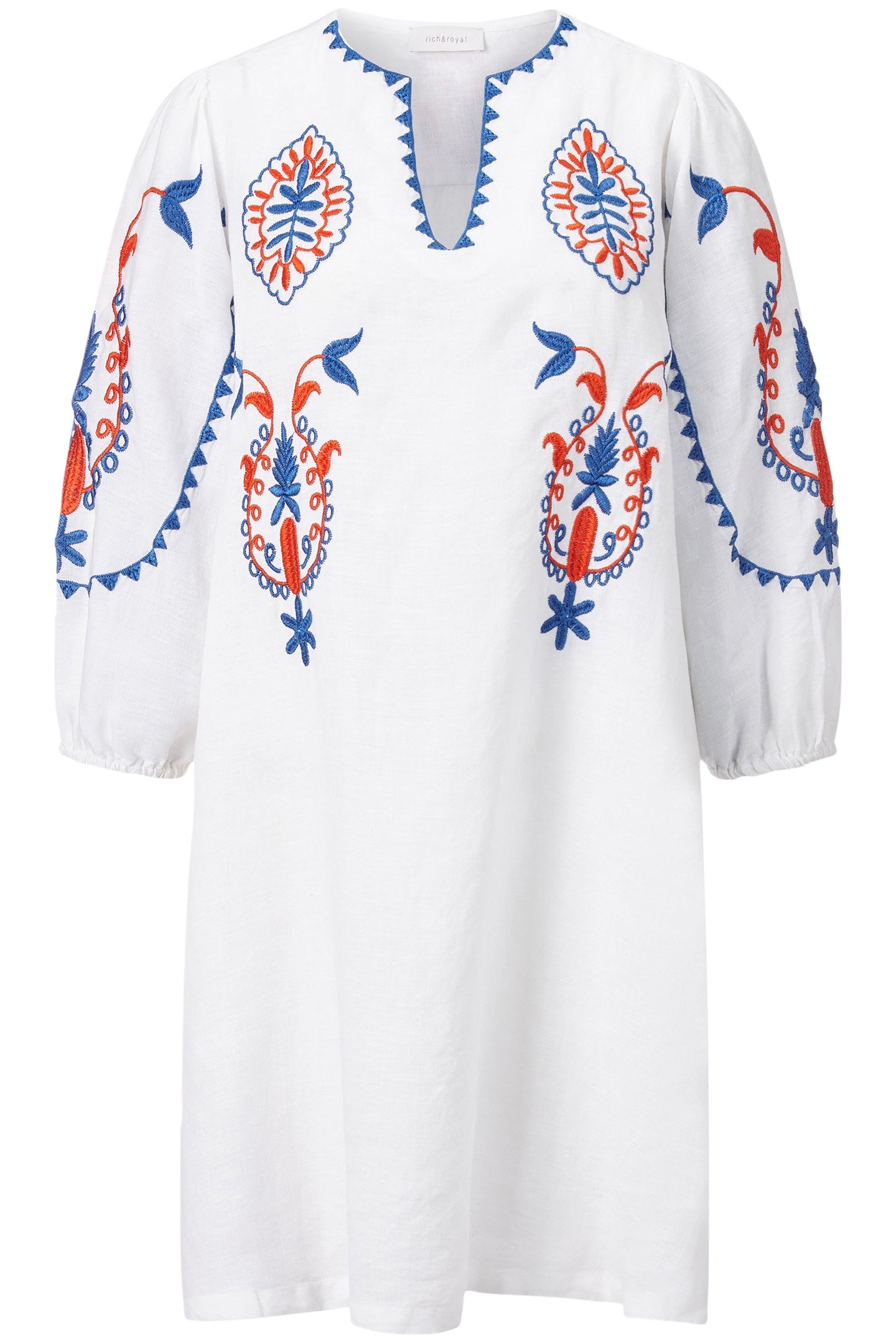 EMBROIDERY MINI DRESS AZZURE BLUE 3