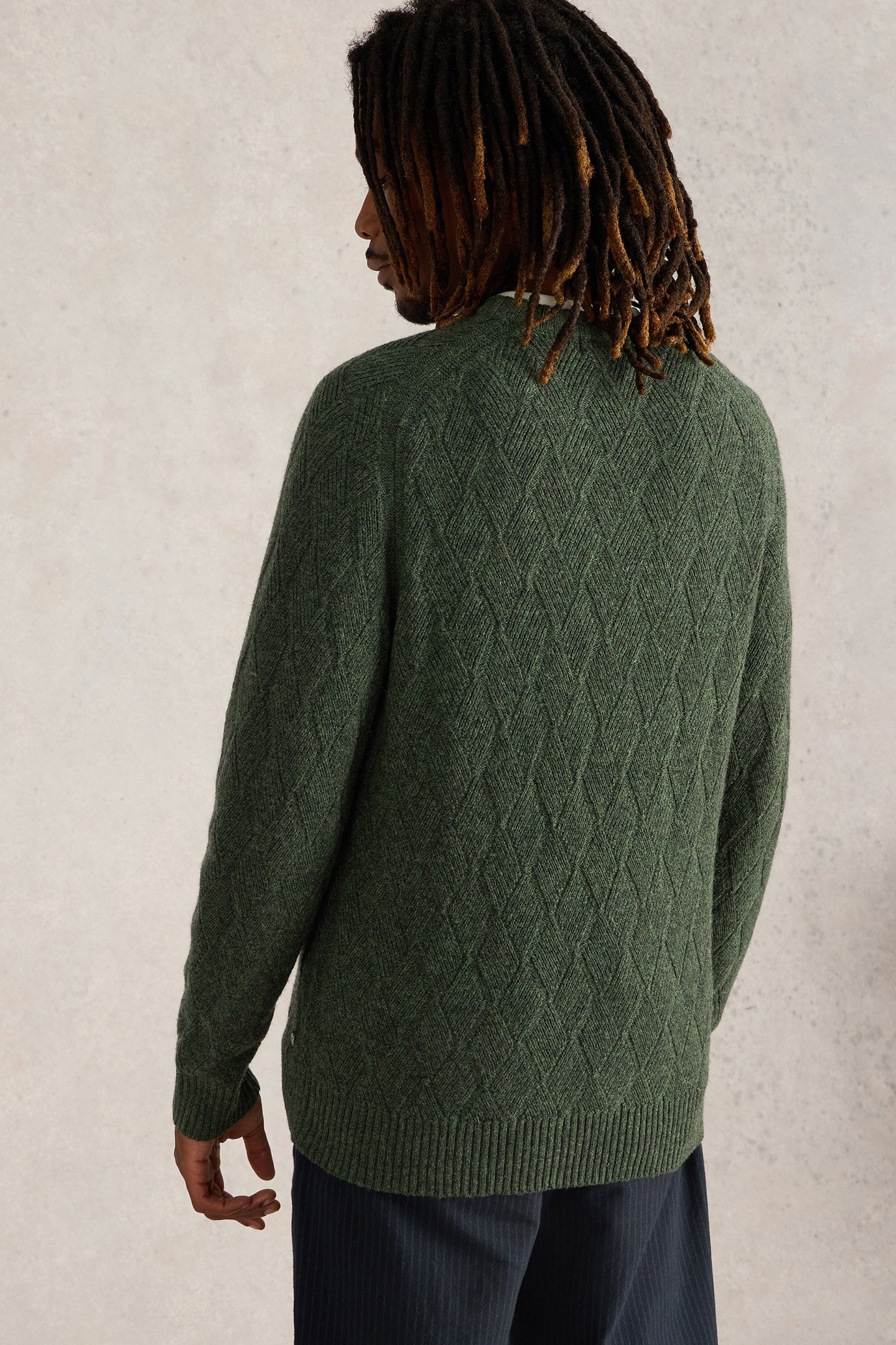 DIAMOND CREW NECK DARK GREEN 2