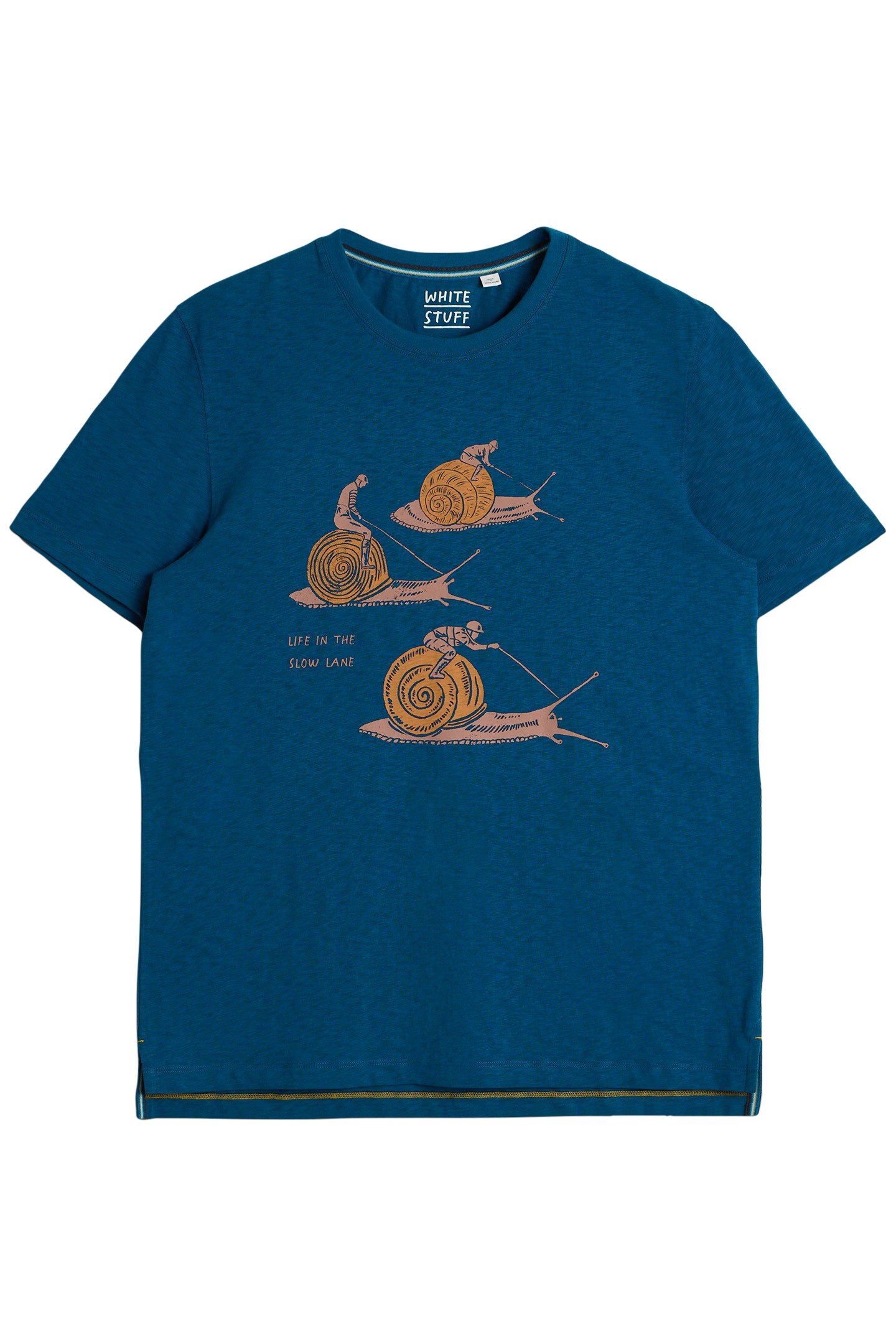 SLOW LANE GRAPHIC TEE TEAL PRINT 4