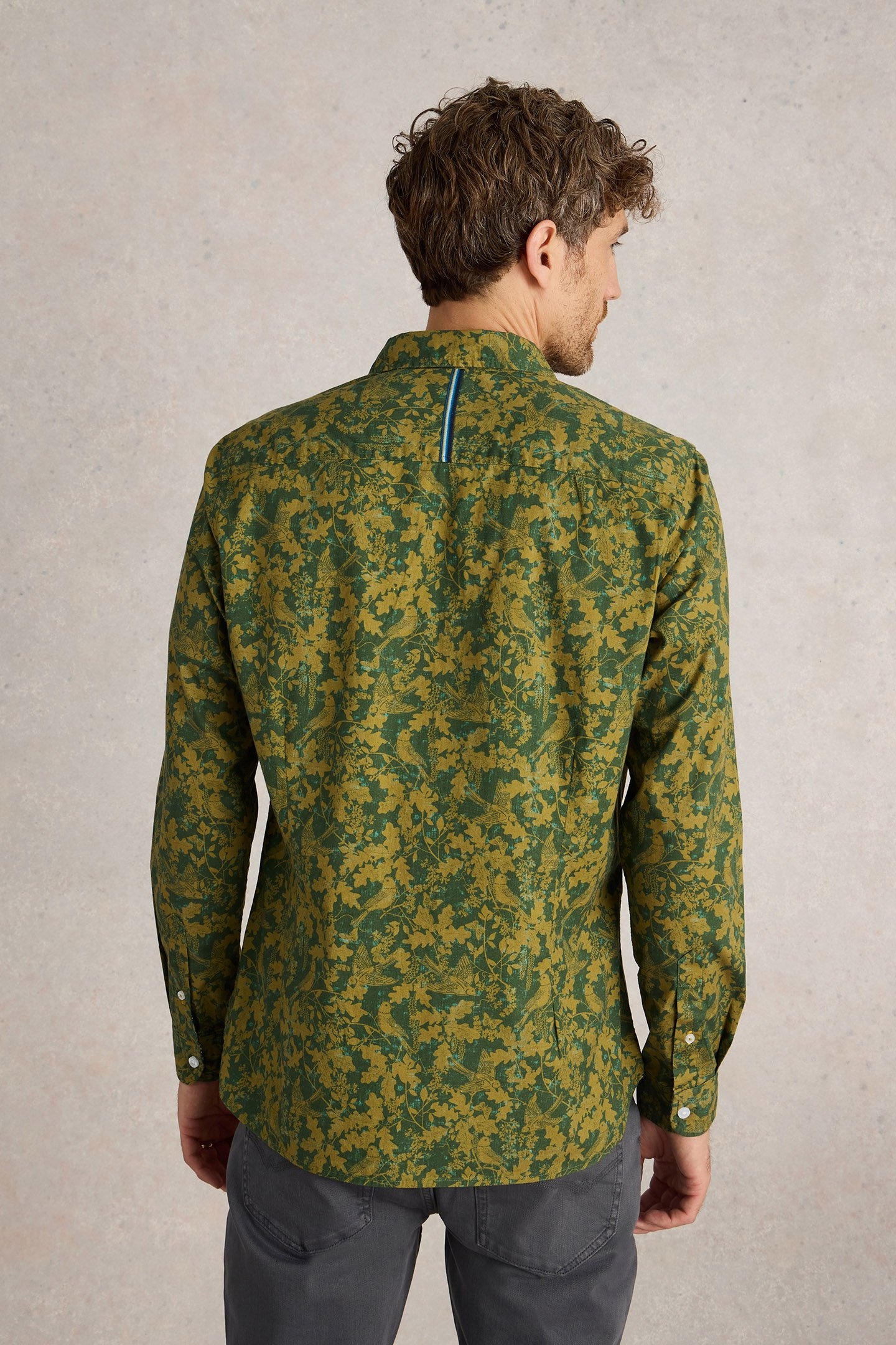 HAWTHORN BIRD PRINTED SHIRT GREEN MULTI 2