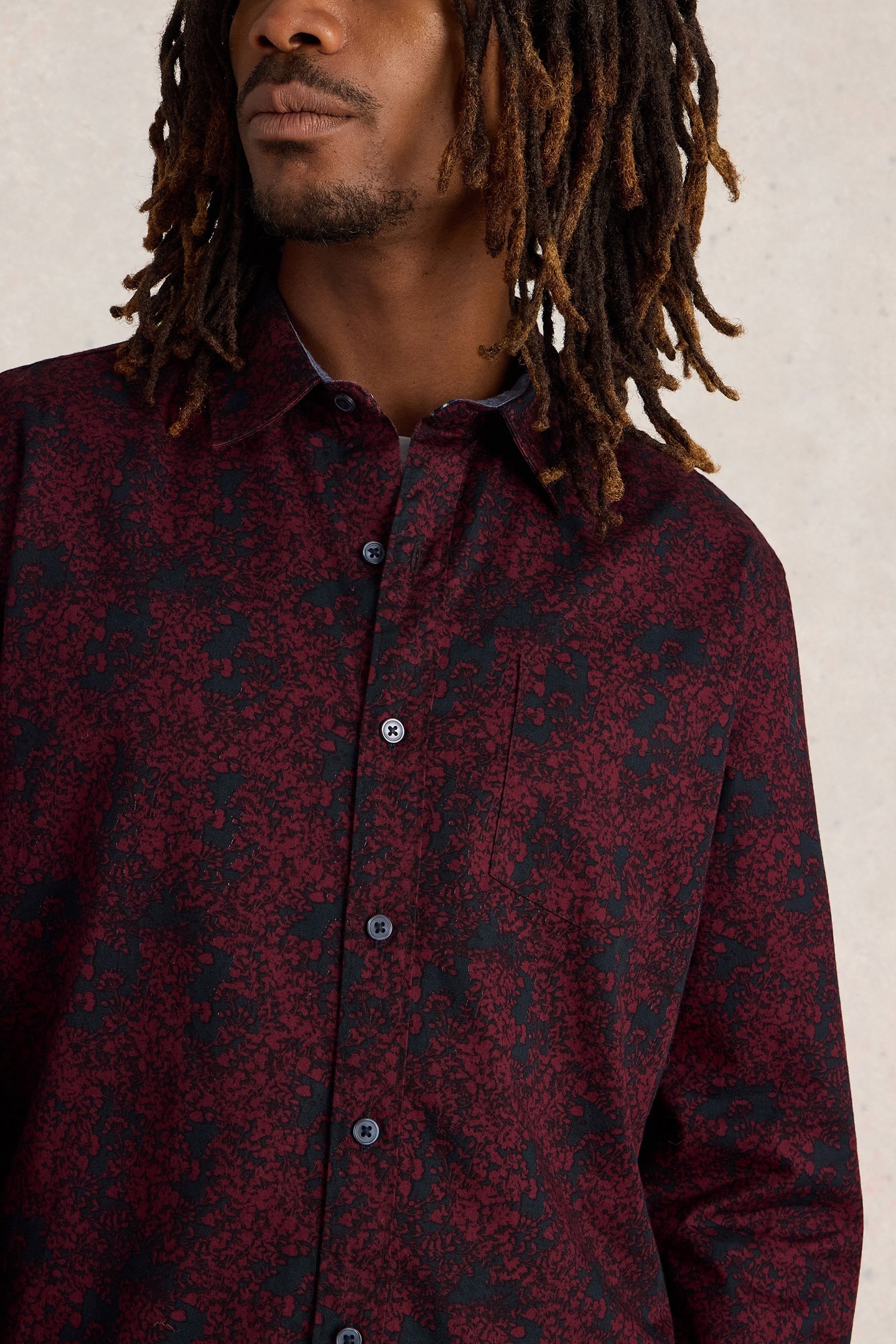 FLORAL WREATH PRINTED SHIRT PLUM PRINT 5