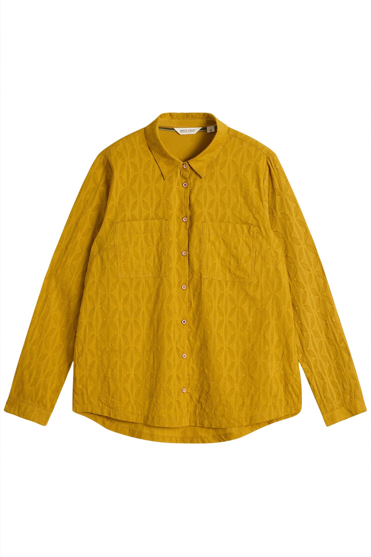 SOPHIE ORGANIC COTTON SHIRT CHARTREUSE MULTI 1