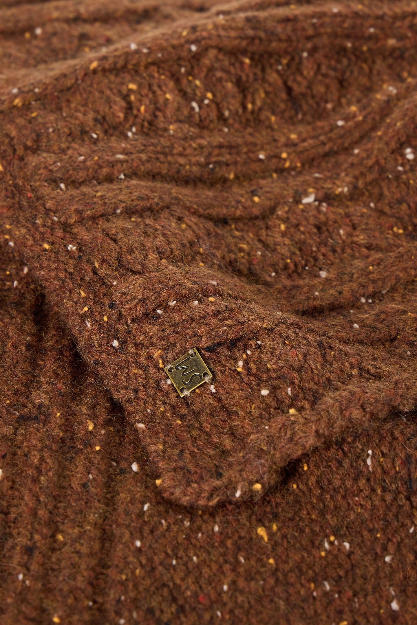 BERKLEY CABLE NEP SCARF MID BROWN 3