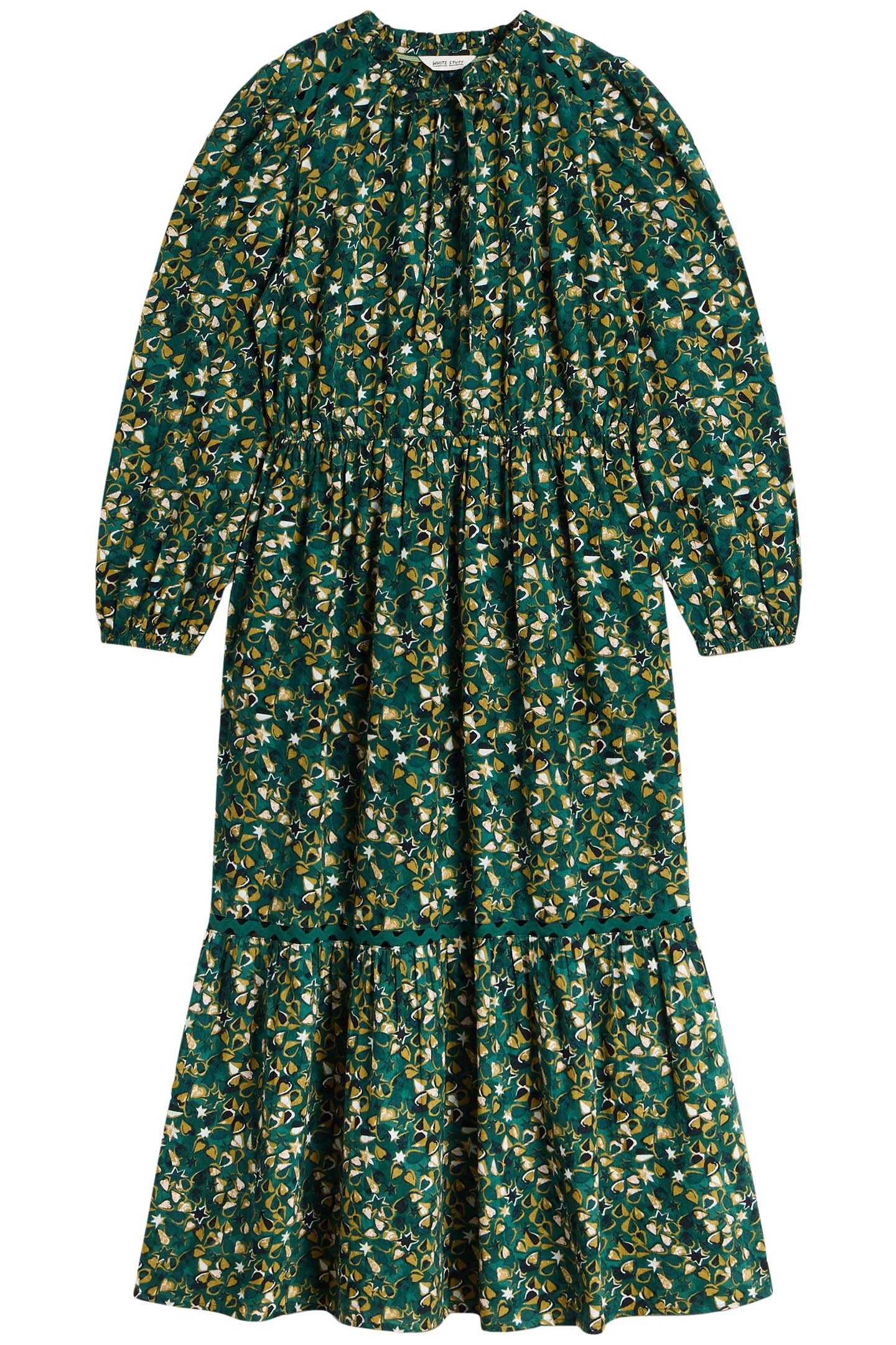 LOTUS MAXI DRESS GREEN PRINT 1