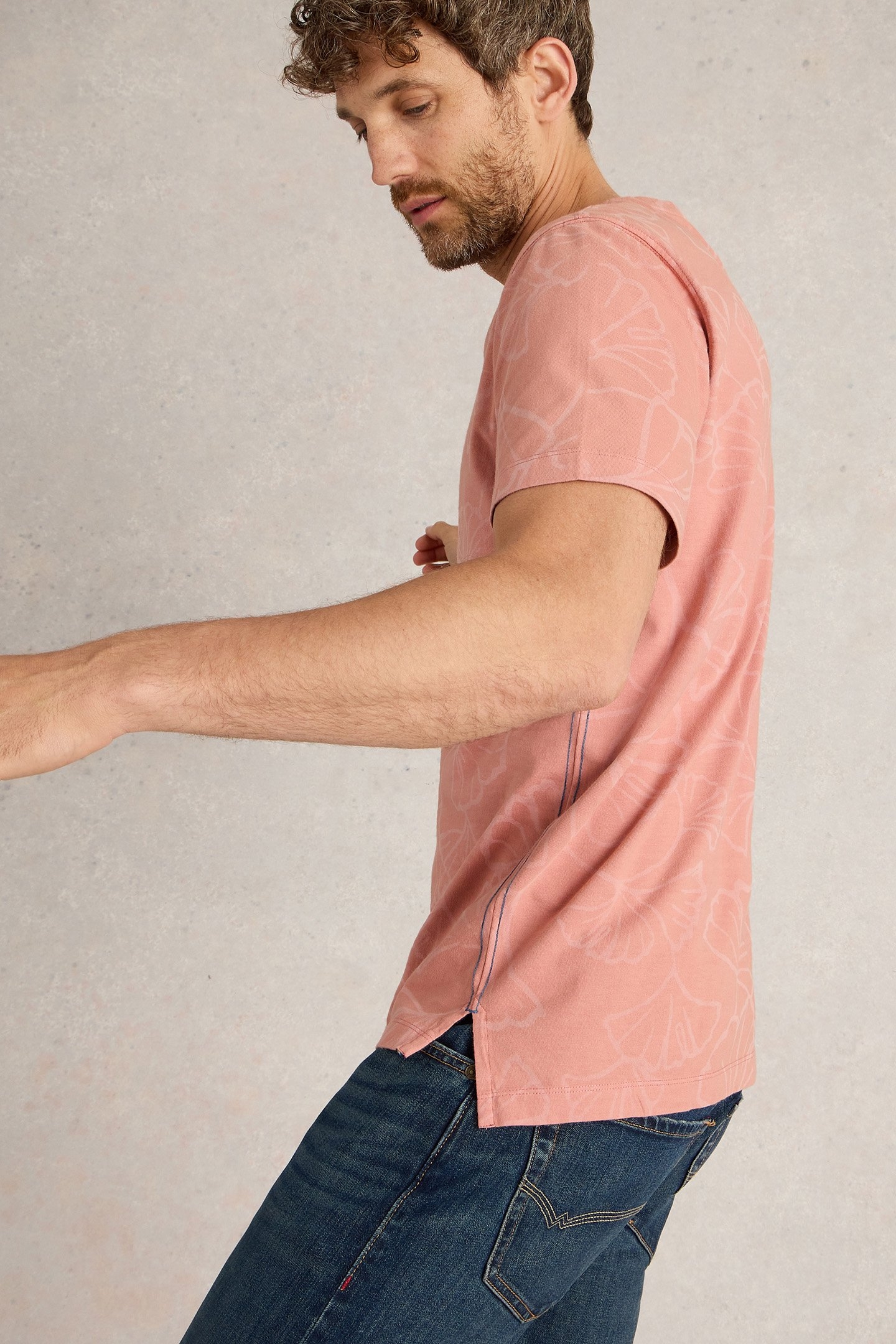 FLORAL PRINTED TEE PINK PRINT 5