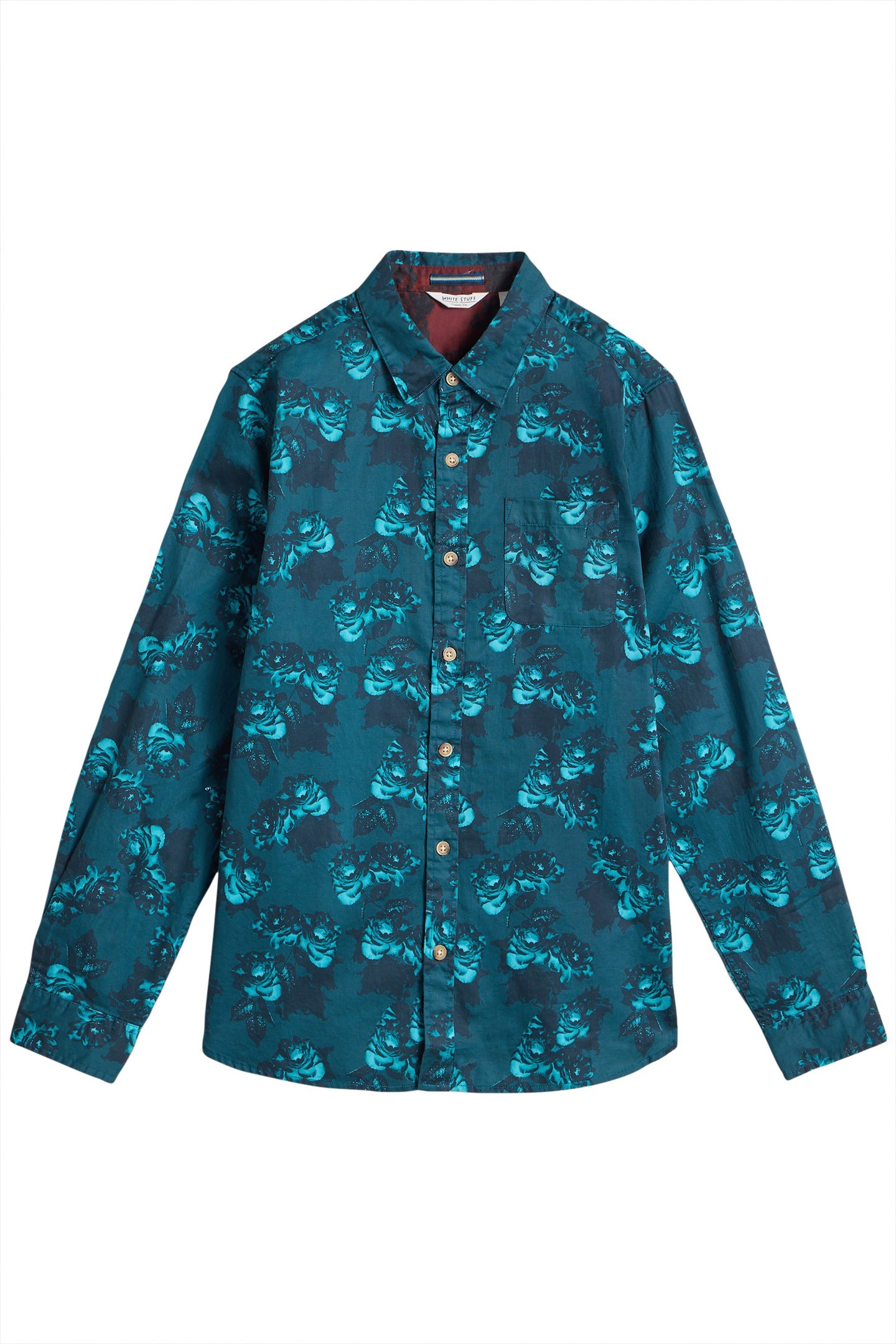 DARK FLORAL PRINTED SHIRT BLUE PRINT 4