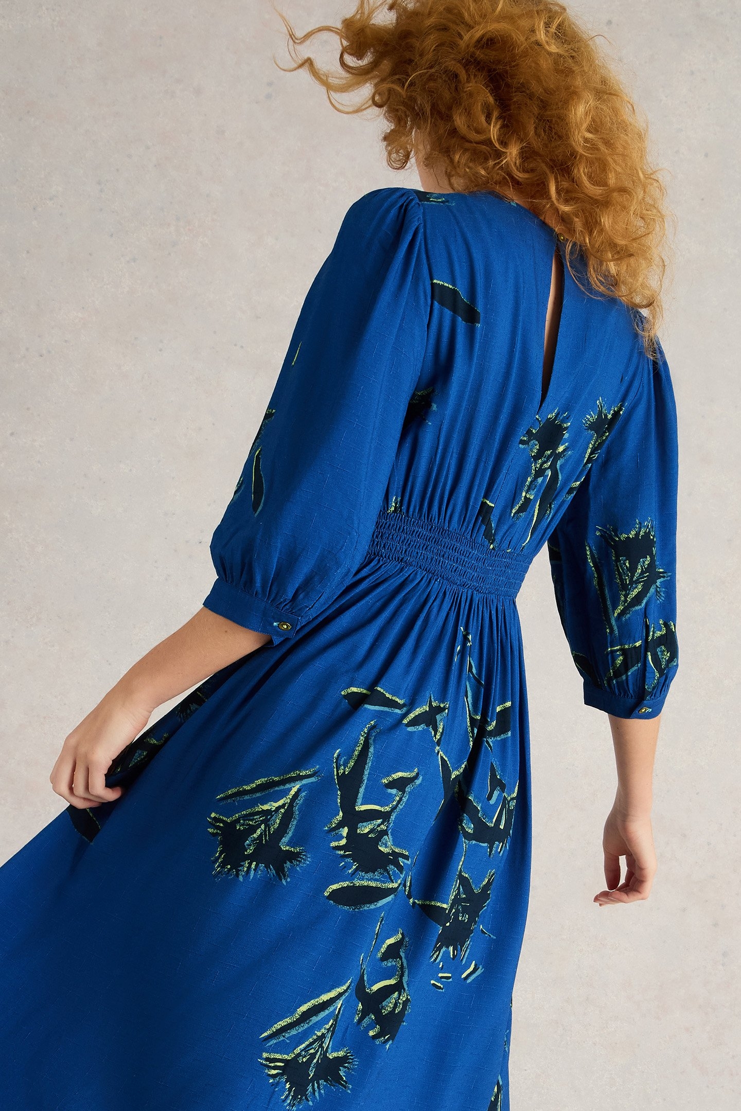 LUCY MIDI DRESS BLUE PRINT 5