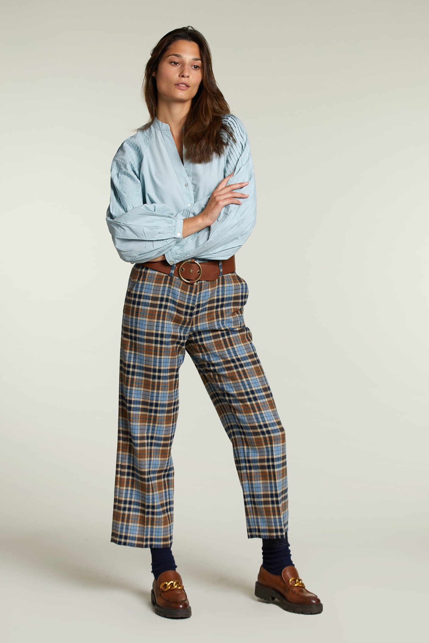 BLUE BLOUSE BALLOON SLEEVES 3