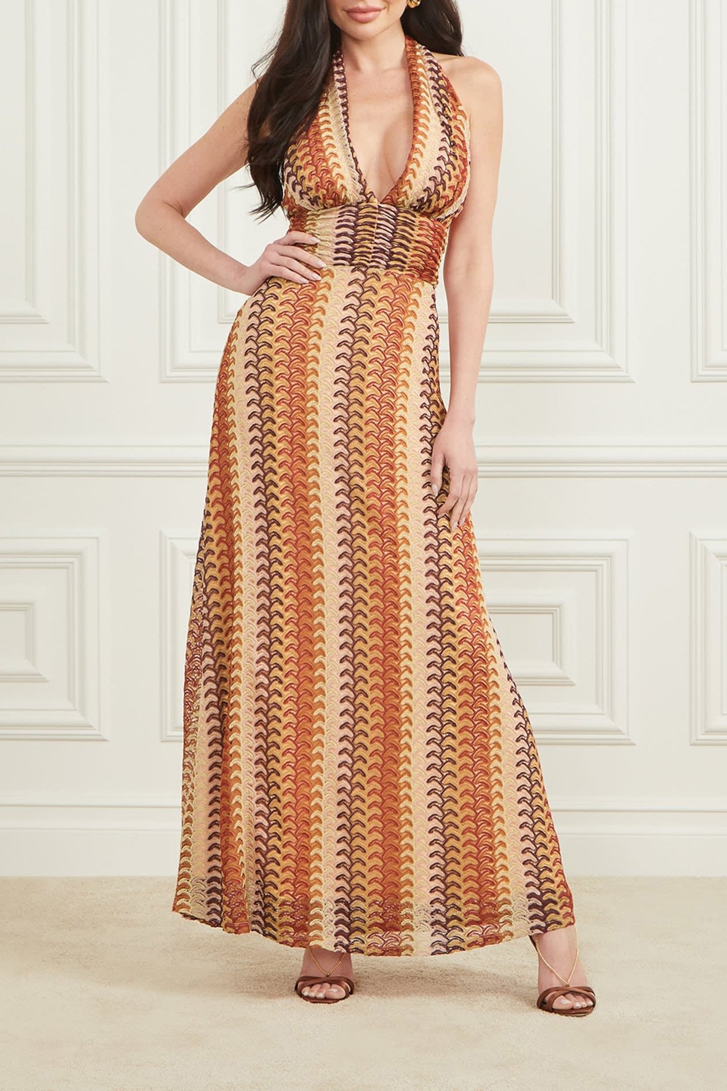 AUTUMN FEARNE MAXI RUST BROWN MULTI 5
