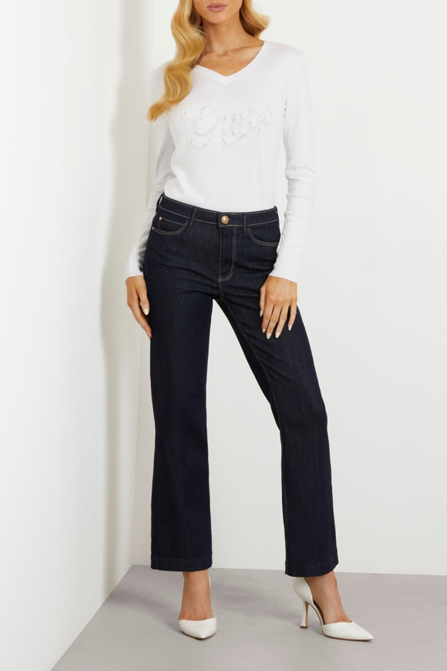 MYLA LOGO VN LS SWTR PURE WHITE 3