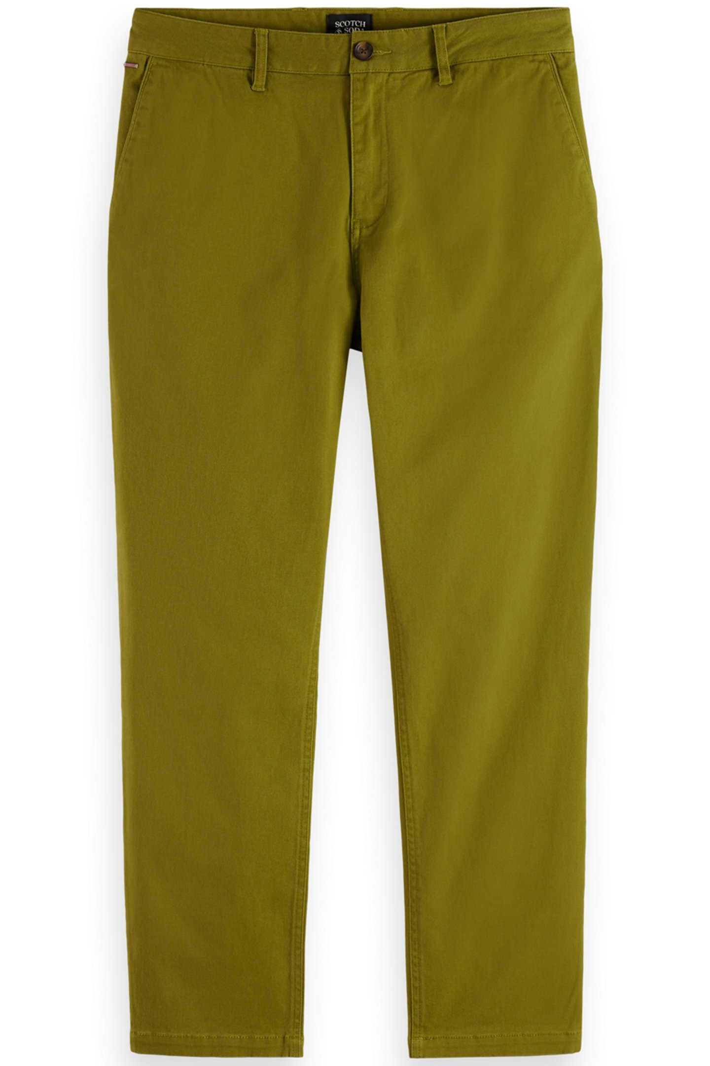 DRIFT - REGULAR-TAPERED TWILL CHINO MOSS GREEN 1