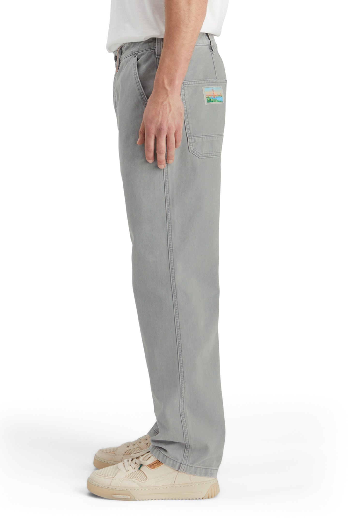 VERVE - ACID WASHED COTTON-BLEND WORKER PANT ASPHALT 6