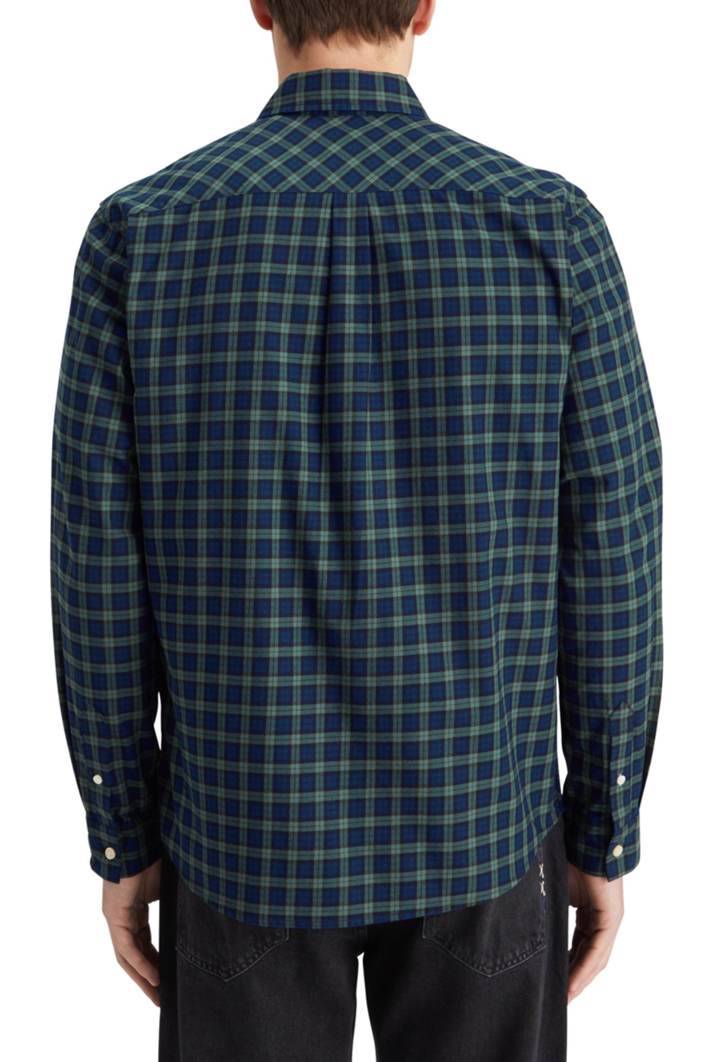 RELAXED FIT LIGHTWEIGHT FLANNEL CHECK SHIRT GREEN CHECK 2
