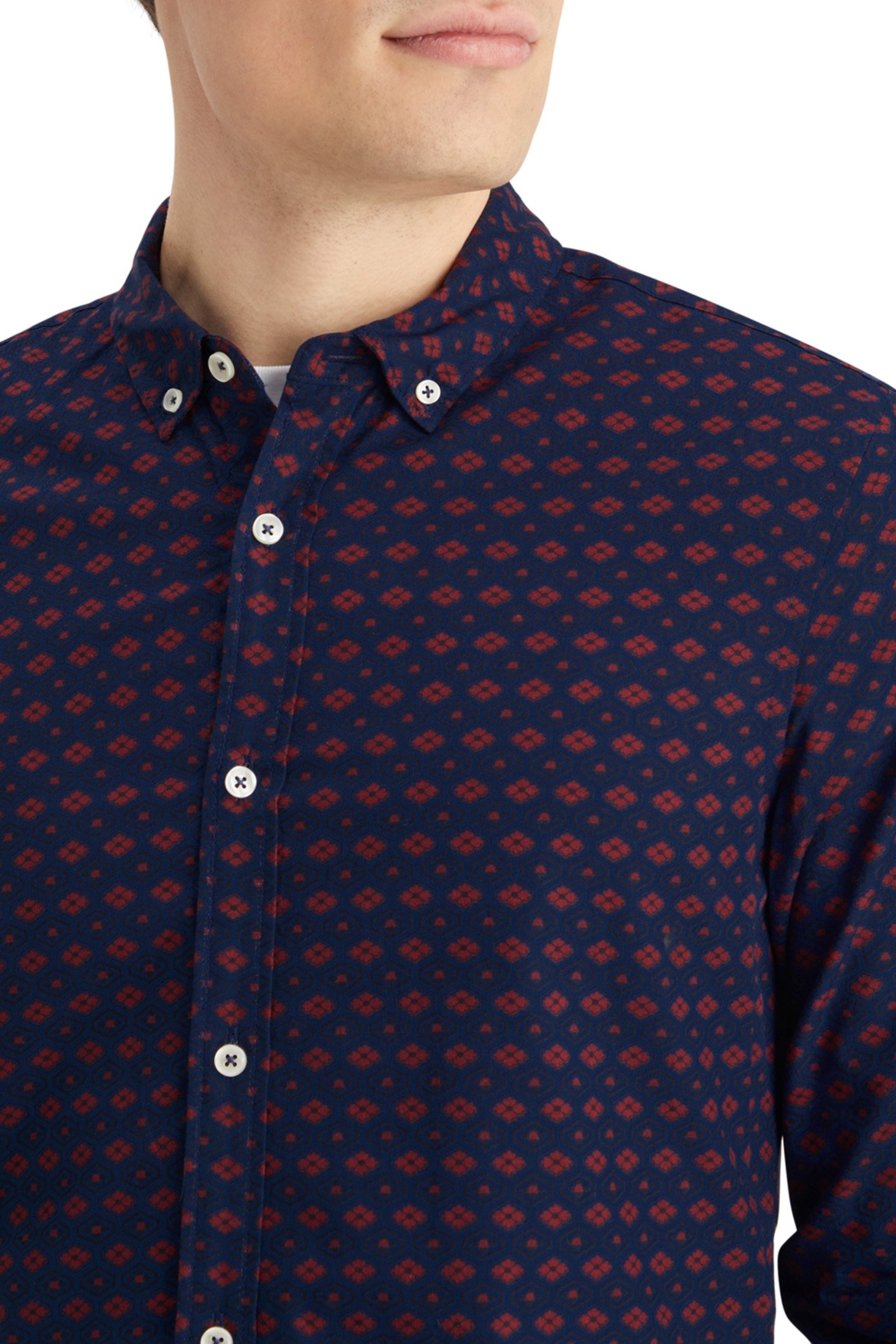 SLIM FIT DITSY AOP SHIRT NIGHT BOOKCOVER DITSY 8