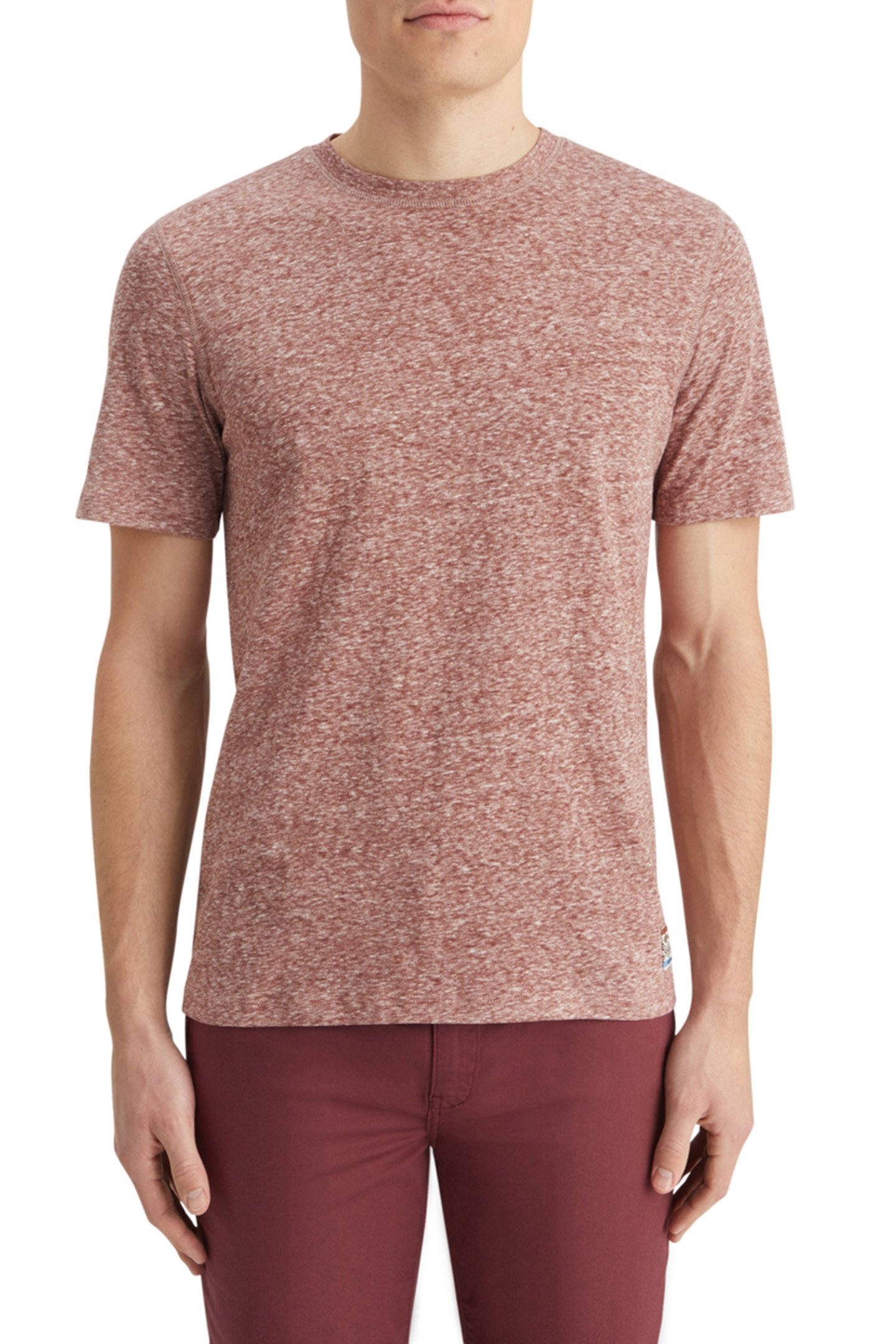 REGULAR FIT MELANGE T-SHIRT WINE 1